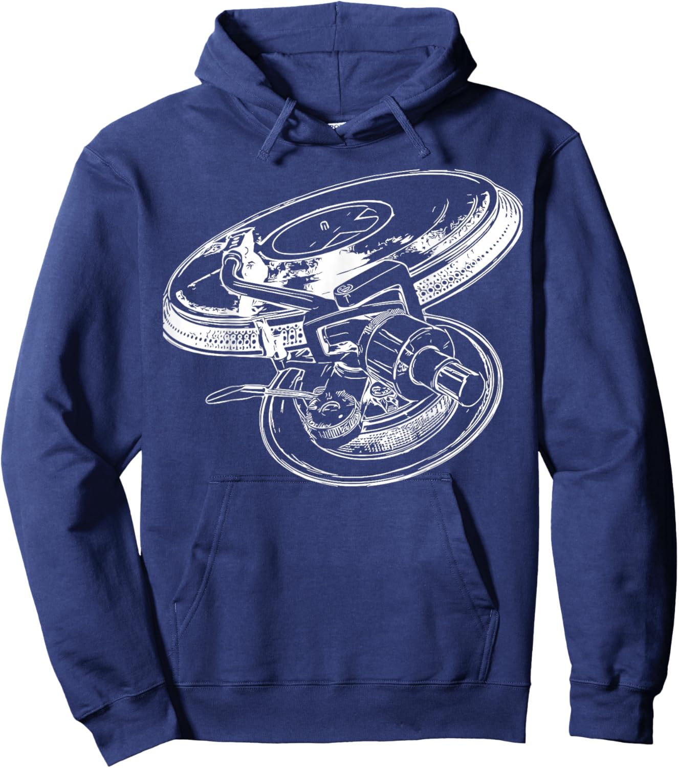 Technics 1200 Turntable - Club DJ - Vinyl Junkie Hoodie - Hoodie | Navy