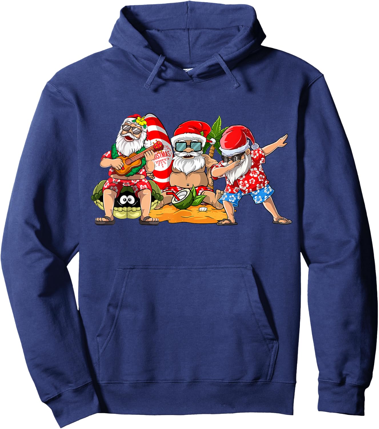 Hawaiian Three Gnomes Christmas In July Summer Vacation Men Hoodie - Hoodie | Navy
