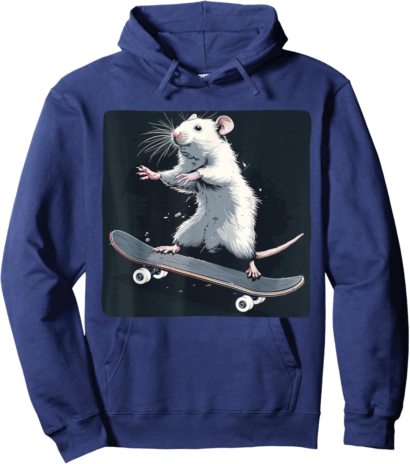 Pretty Skateboarding Rat Costume for Mouse and Rats Lovers Hoodie - Hoodie | Navy