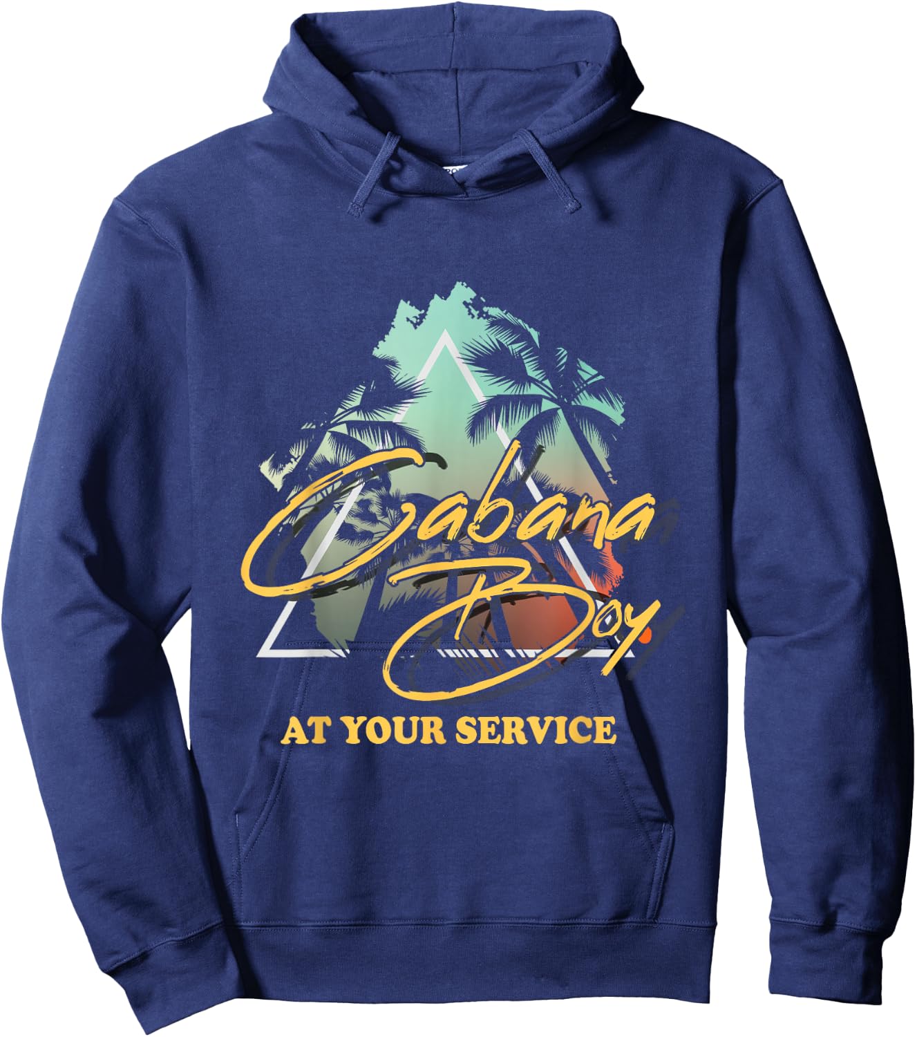 Cabana Boy at Your Service Travel Summer Party Funny Hoodie - Hoodie | Navy