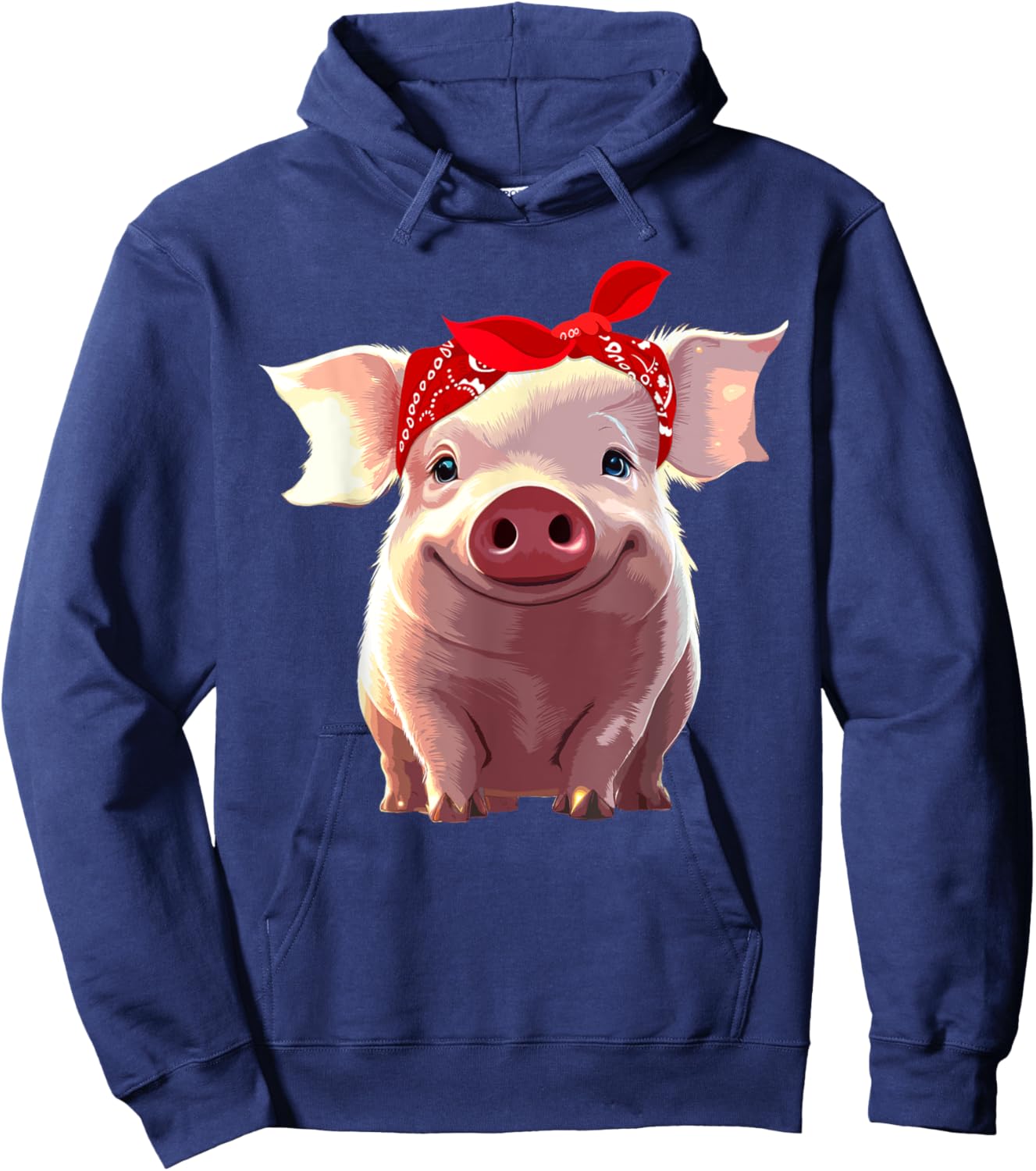 Funny Pig Design Girls Kids Toddlers Piggy Lovers Hoodie - Hoodie | Navy