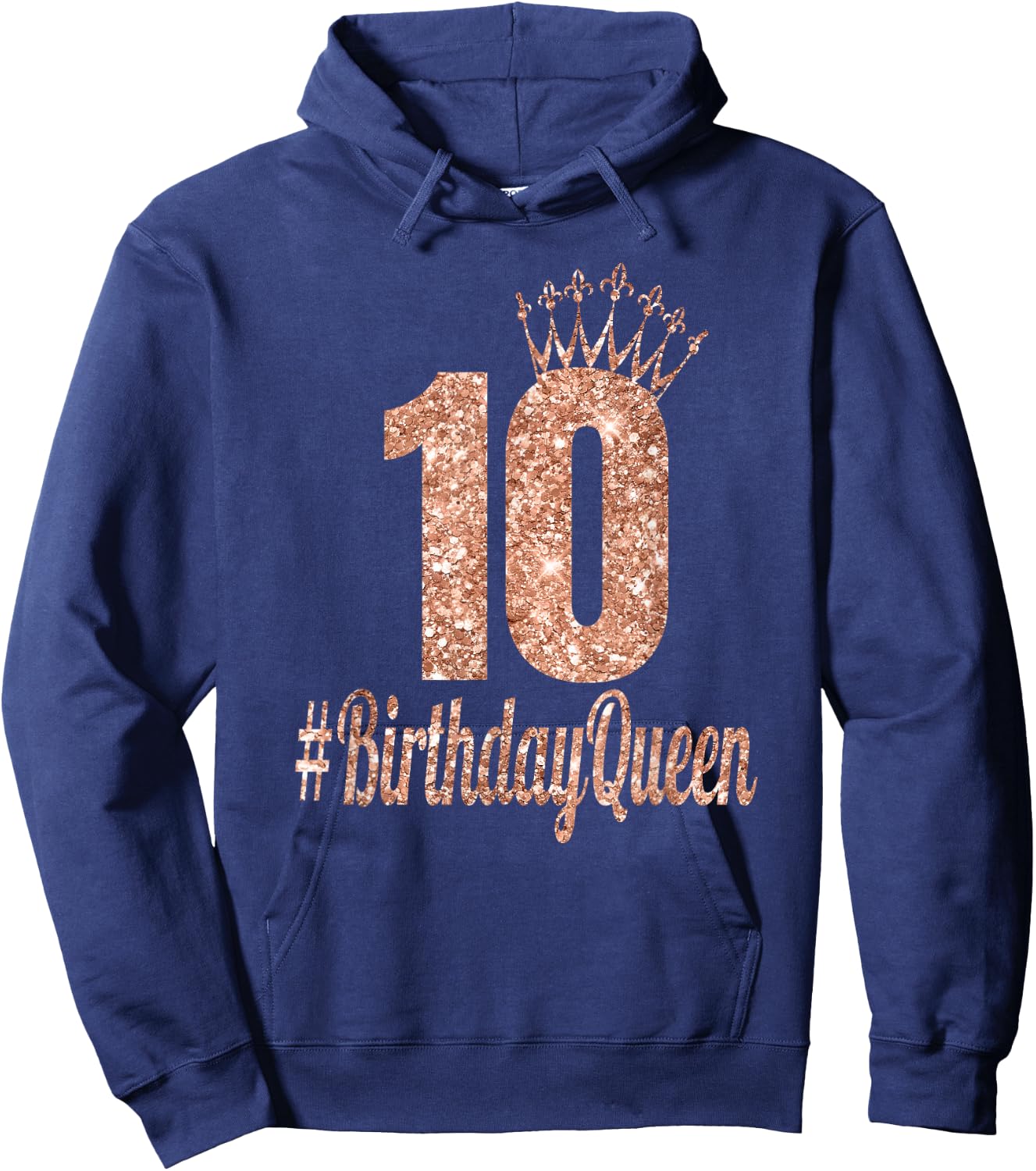 10th Birthday Gifts Girls Double Digits Rose Colored Hoodie - Hoodie | Navy