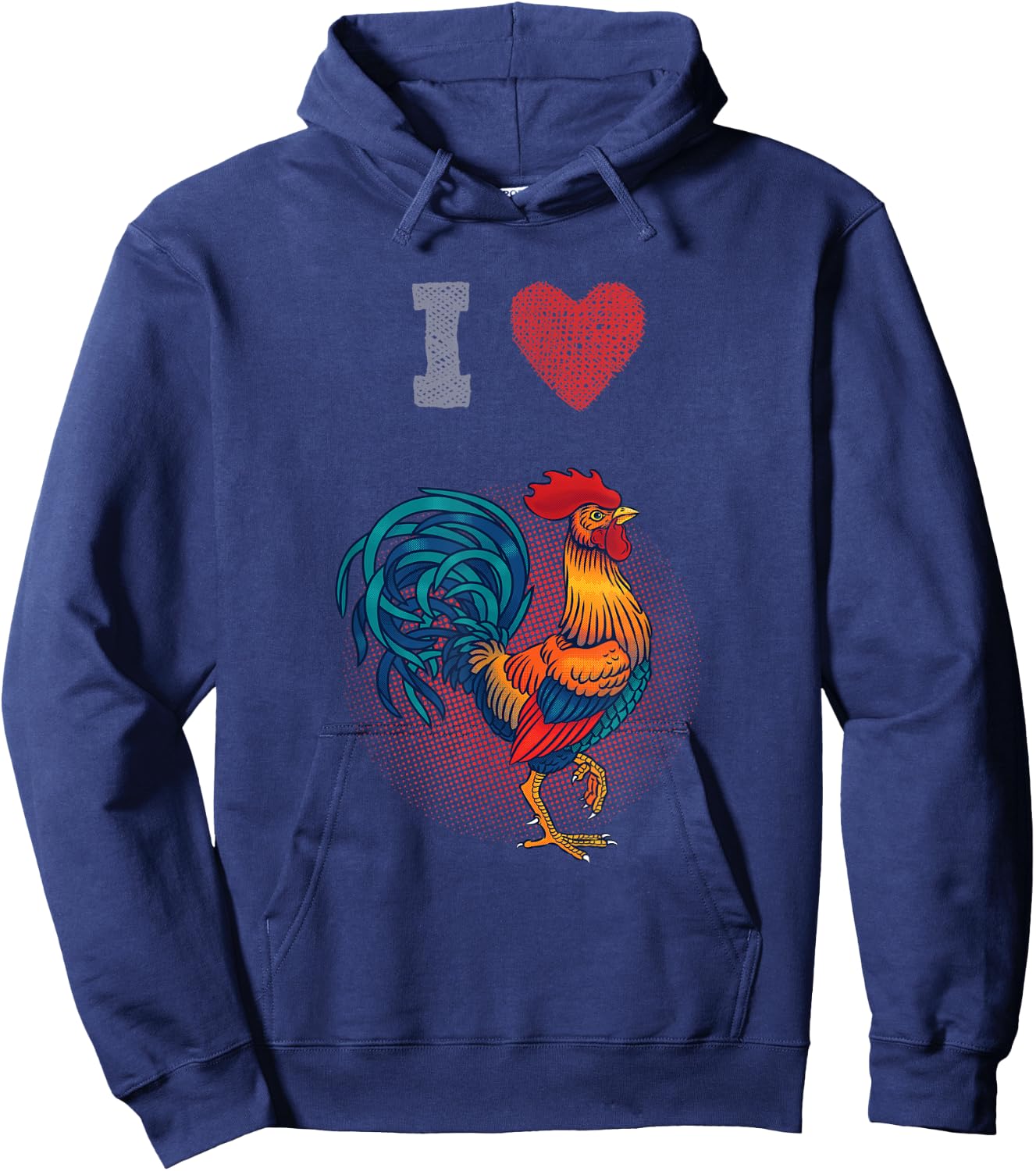 I Love Chickens - Cock / Rooster Hoodie - Hoodie | Navy