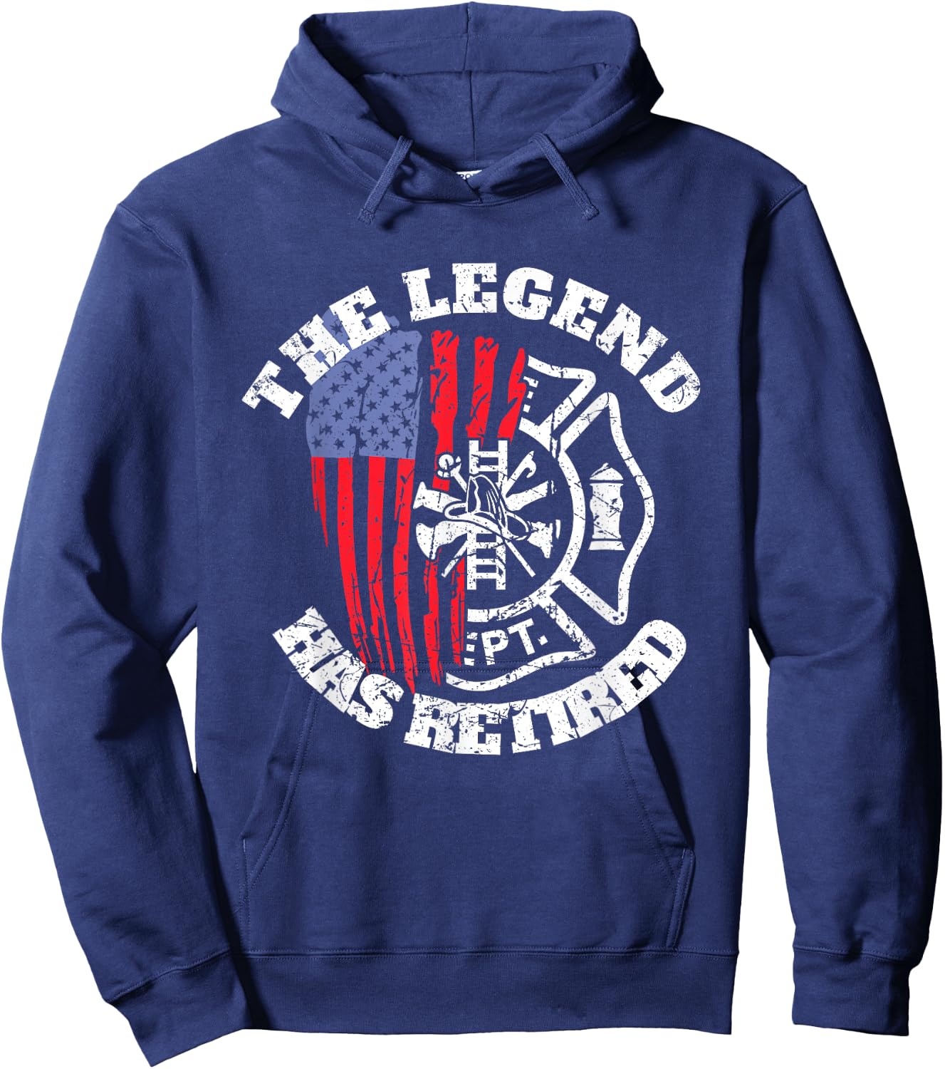 Retired Fire Chief Retirement Firefighter Fireman Hoodie - Hoodie | Navy