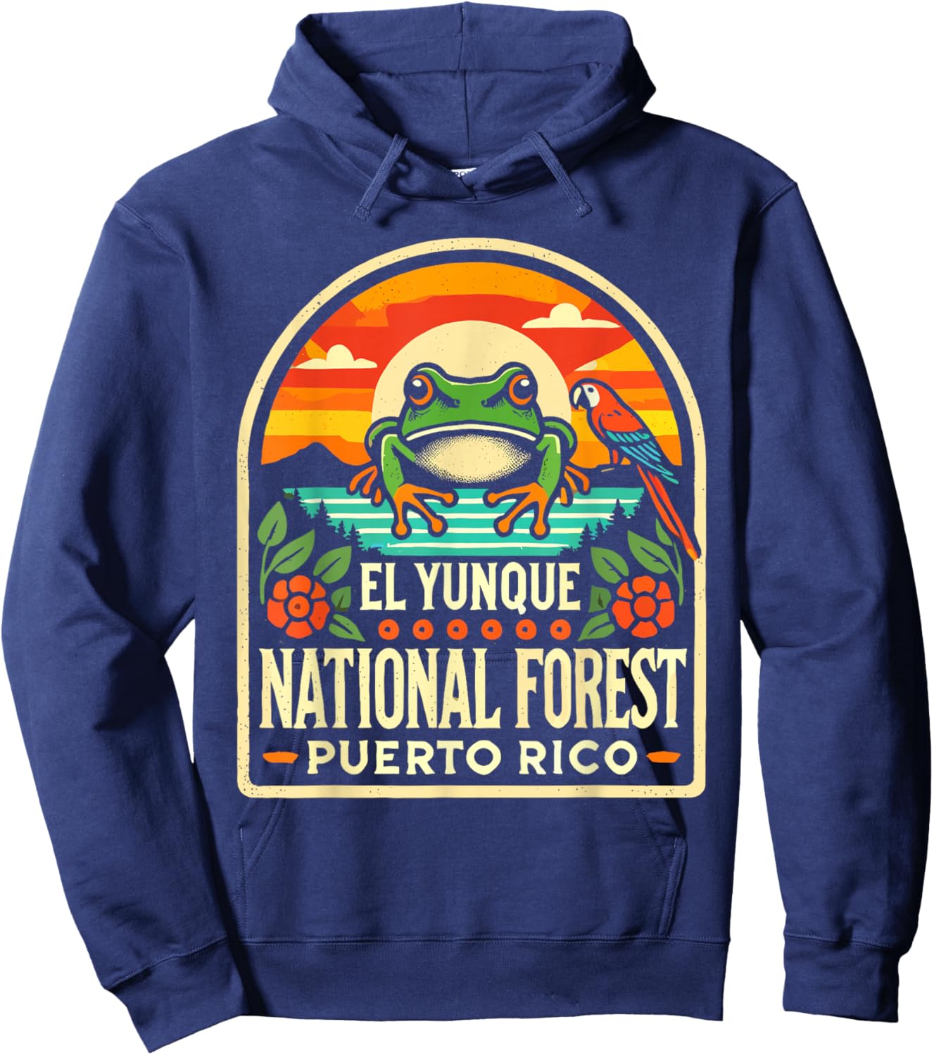 El Yunque National Forest Shirt Wildlife Puerto Rico Hoodie - Hoodie | Navy