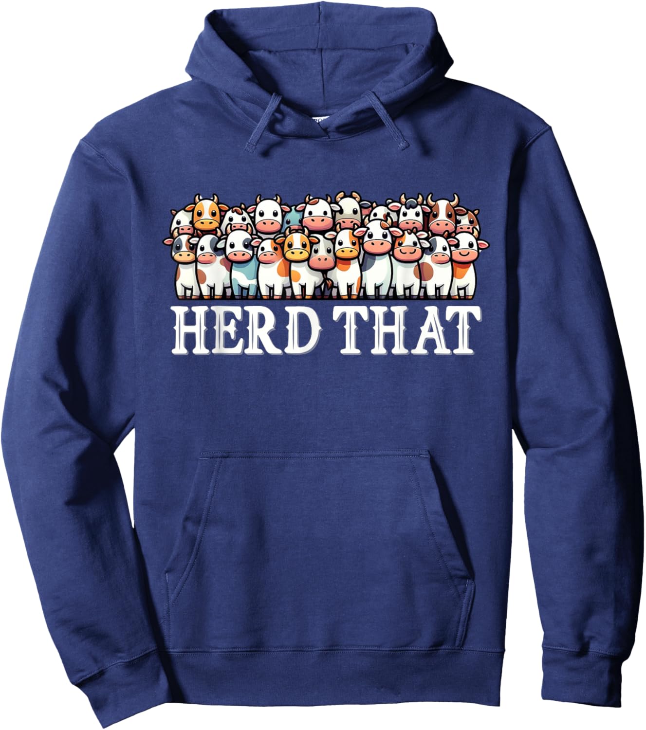 Funny Cow Farming Farm Herd That Farmer Ranch Cattle Hoodie - Hoodie | Navy