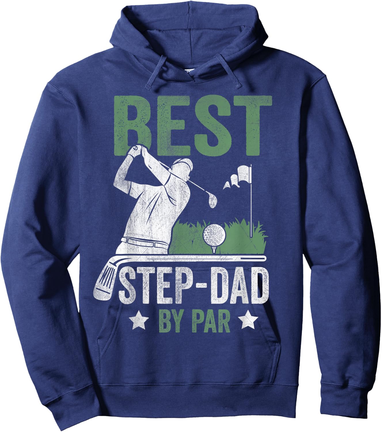 Best Step-Dad By Par Father's Day Golf Gift Hoodie - Hoodie | Navy