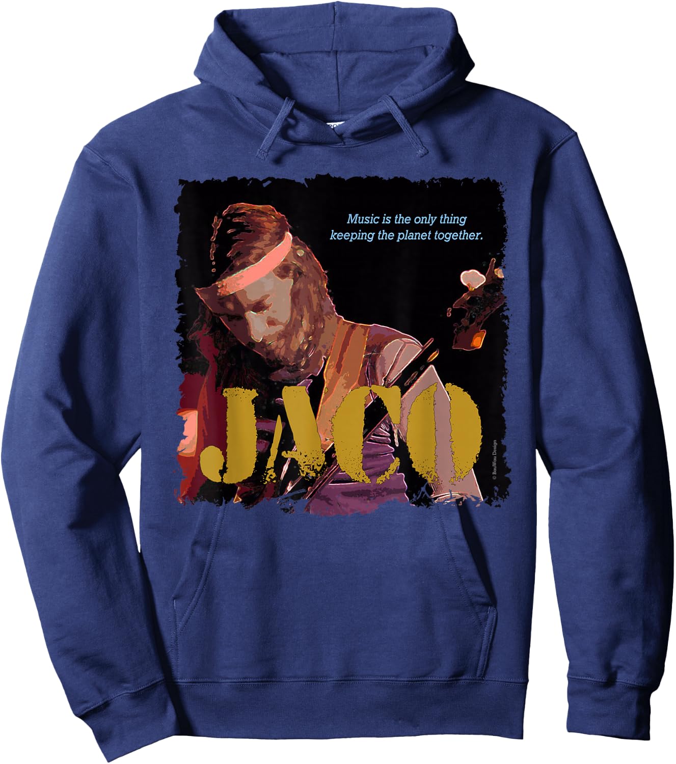 Jaco Jazz Wisdom Bassist Musician Hoodie - Hoodie | Navy
