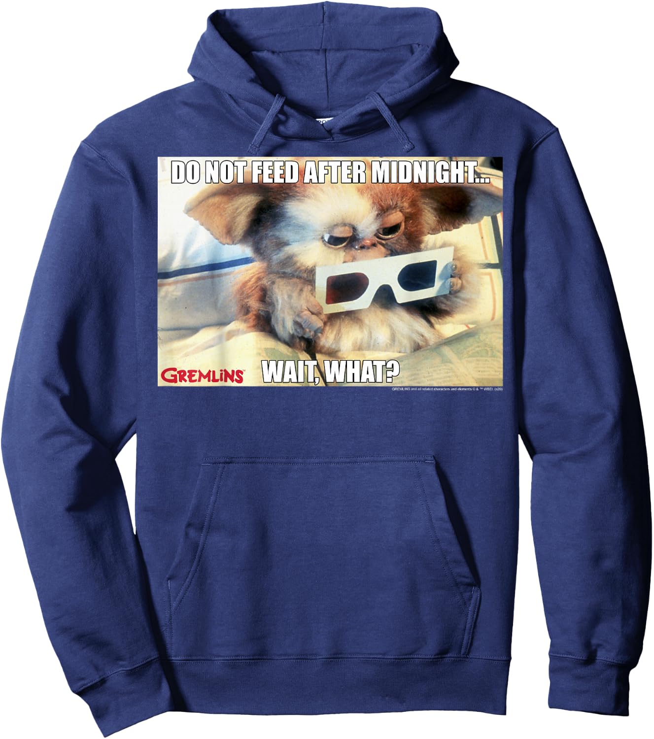 Gremlins Do Not Feed After Midnight Wait What Meme Hoodie - Hoodie | Navy