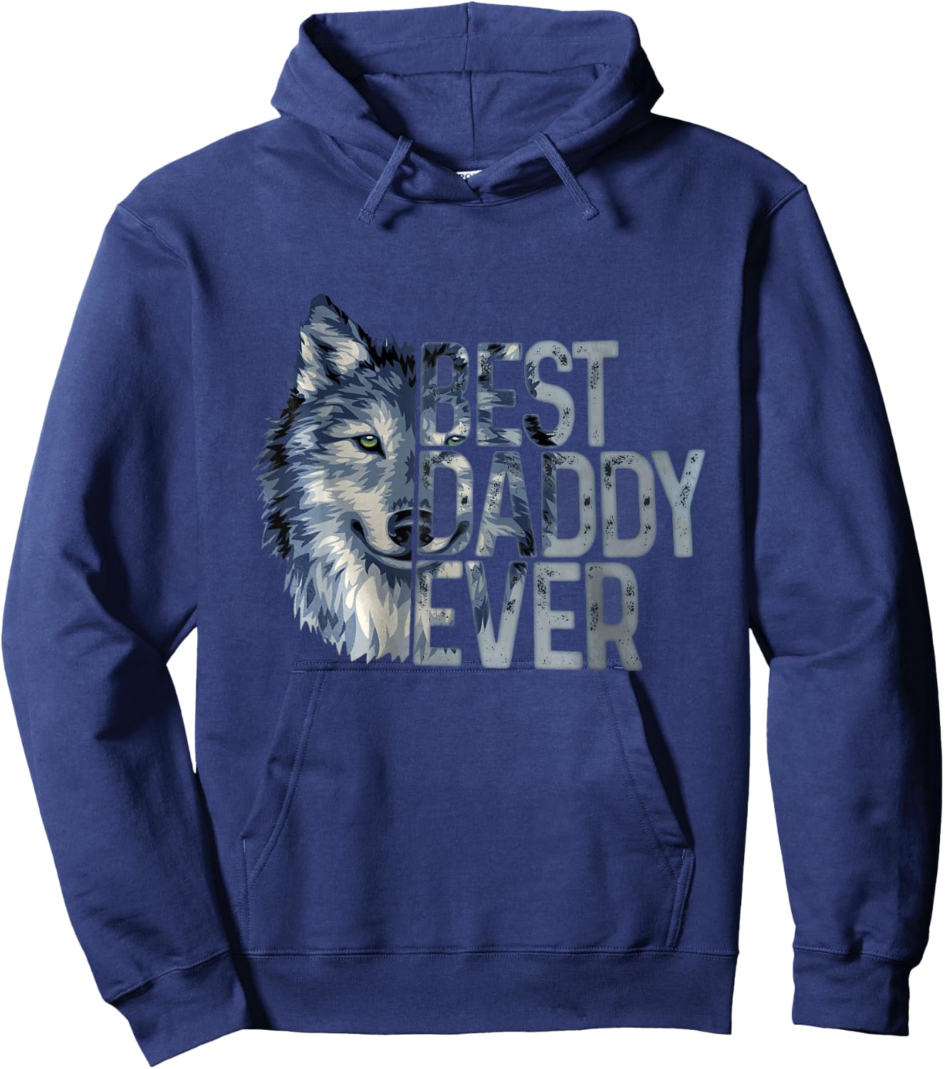 Best daddy ever wolf father day Hoodie - Hoodie | Navy