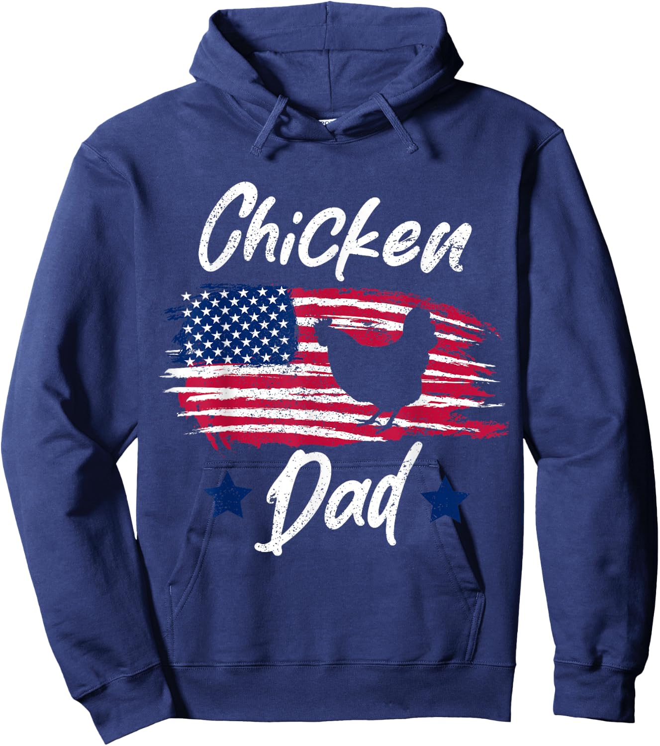 Chicken farmer Father Funny Chicken Dad Hoodie - Hoodie | Navy