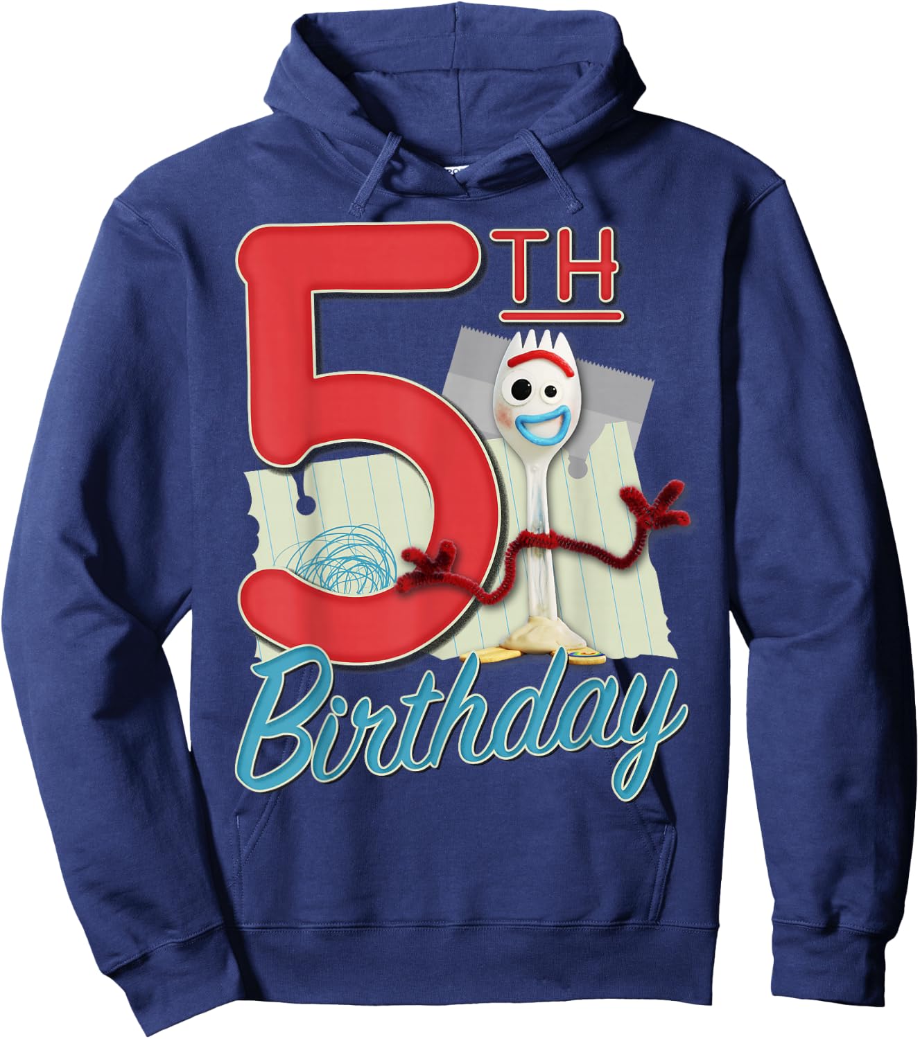 Disney Pixar Toy Story 4 Forky 5th Birthday Hoodie - Hoodie | Navy