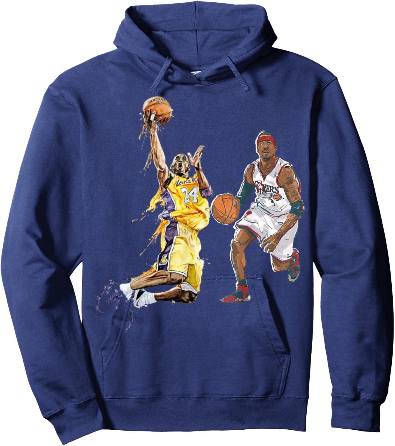 Basketball Stars Legends Vintage Retro Shirt Hoodie - Hoodie | Navy