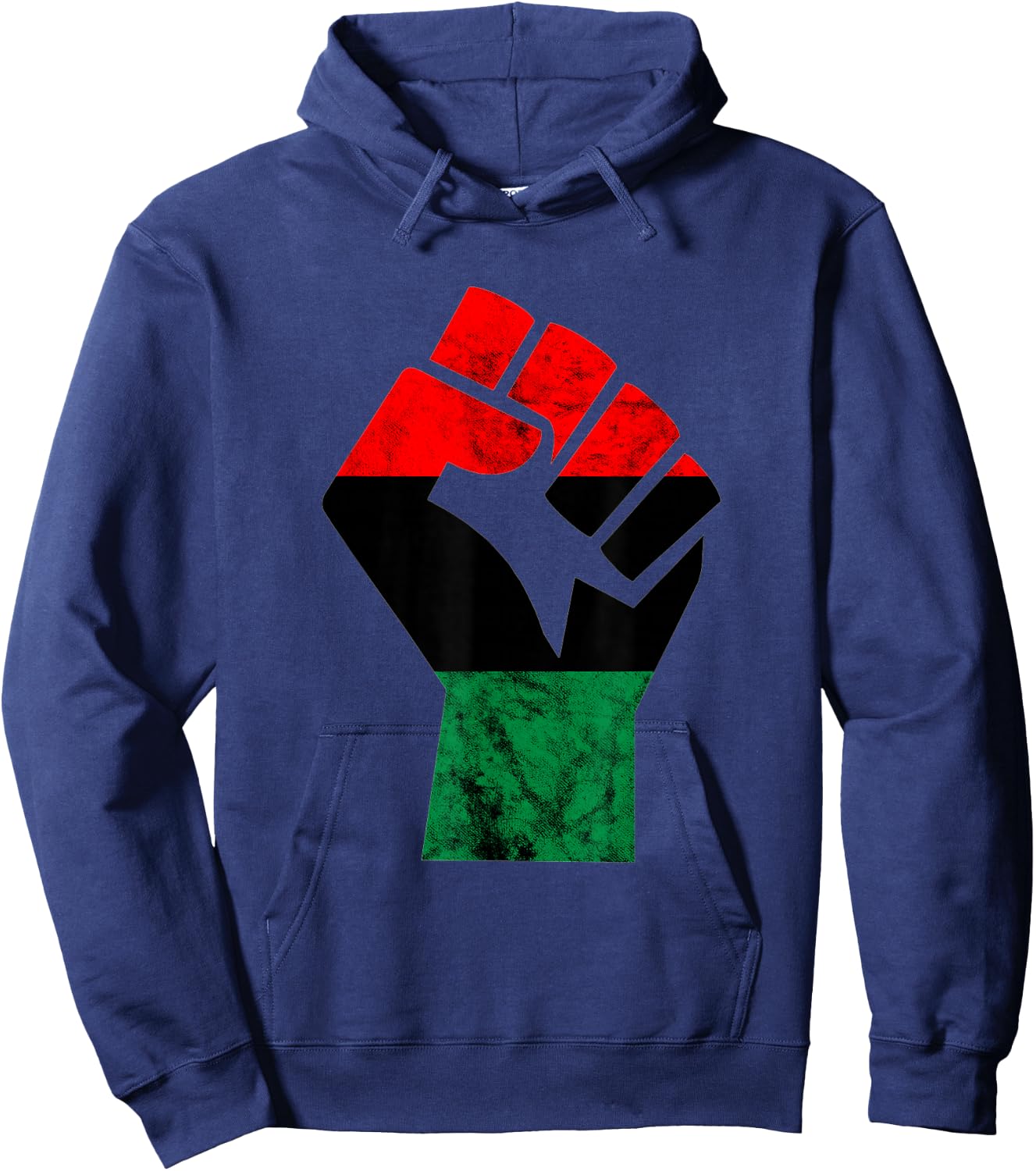 Pan African Fist UNIA Flag African African American Pride Hoodie - Hoodie | Navy