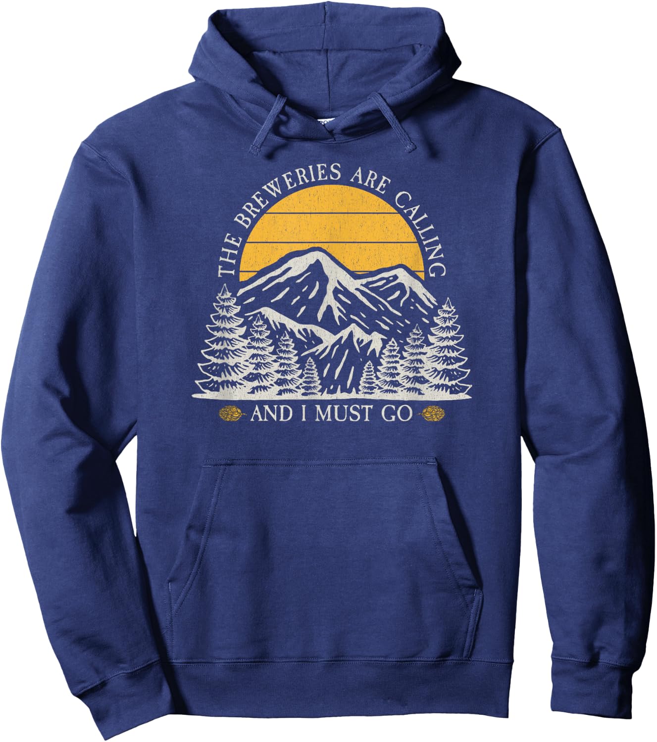 The Breweries Are Calling Shirt Funny Retro Vintage Brewery Hoodie - Hoodie | Navy