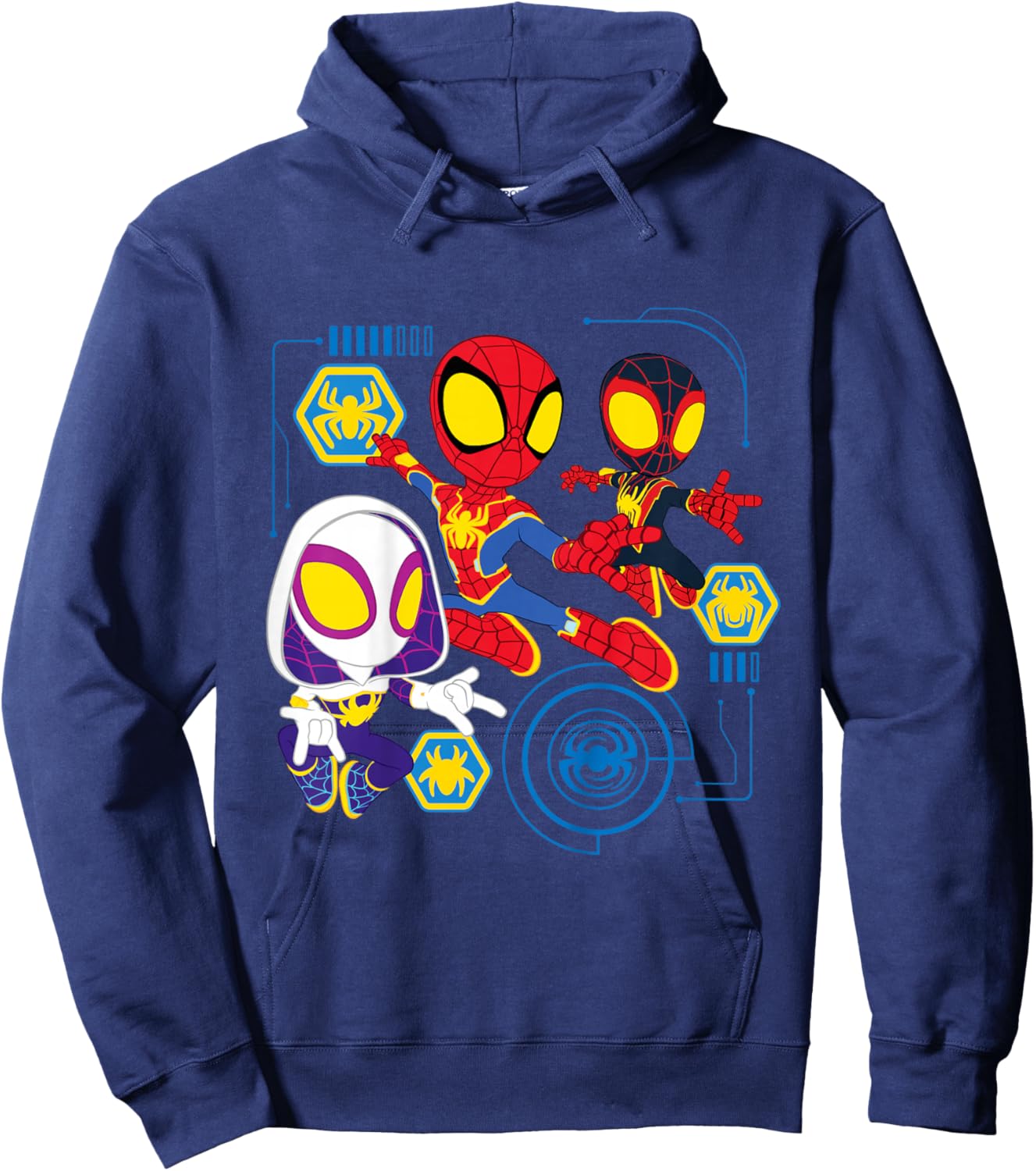 Marvel Spidey and His Amazing Friends Web-Spinners Heroes Hoodie - Hoodie | Navy
