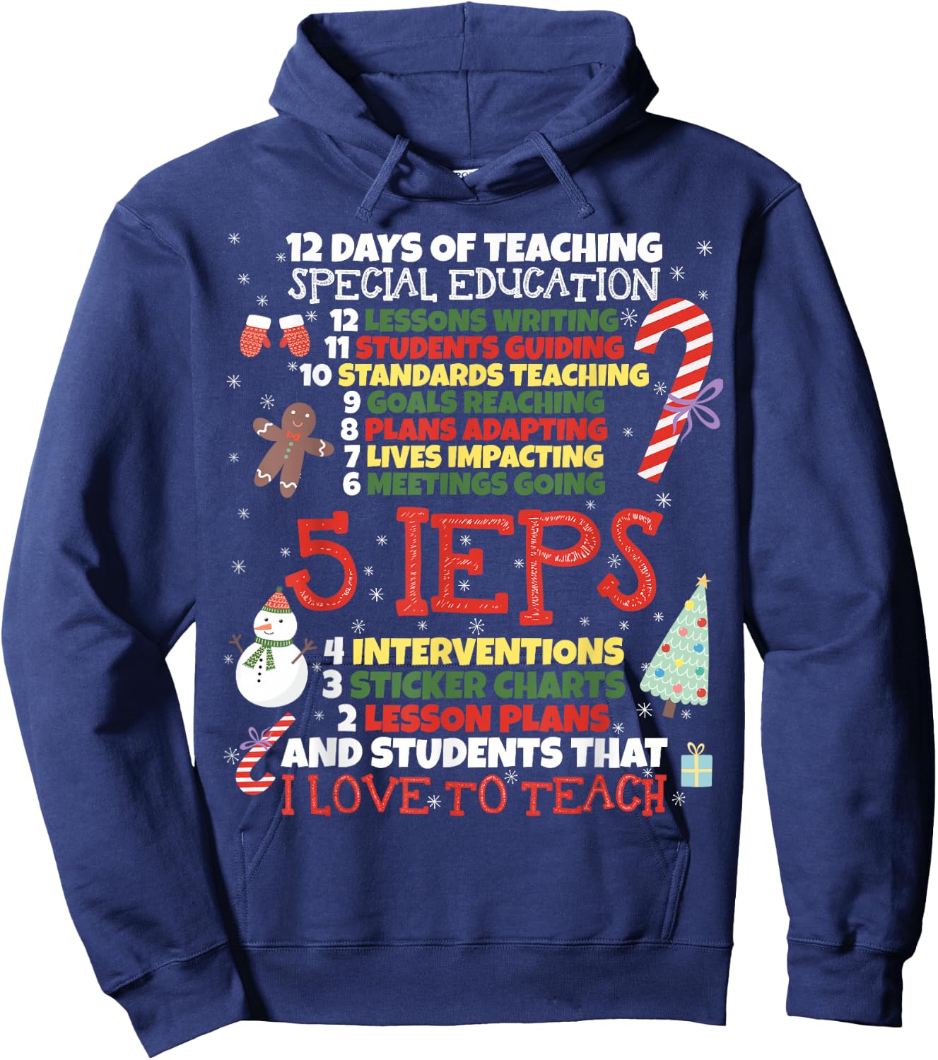 SPED School Funny Special Education Teacher Gift Hoodie - Hoodie | Navy