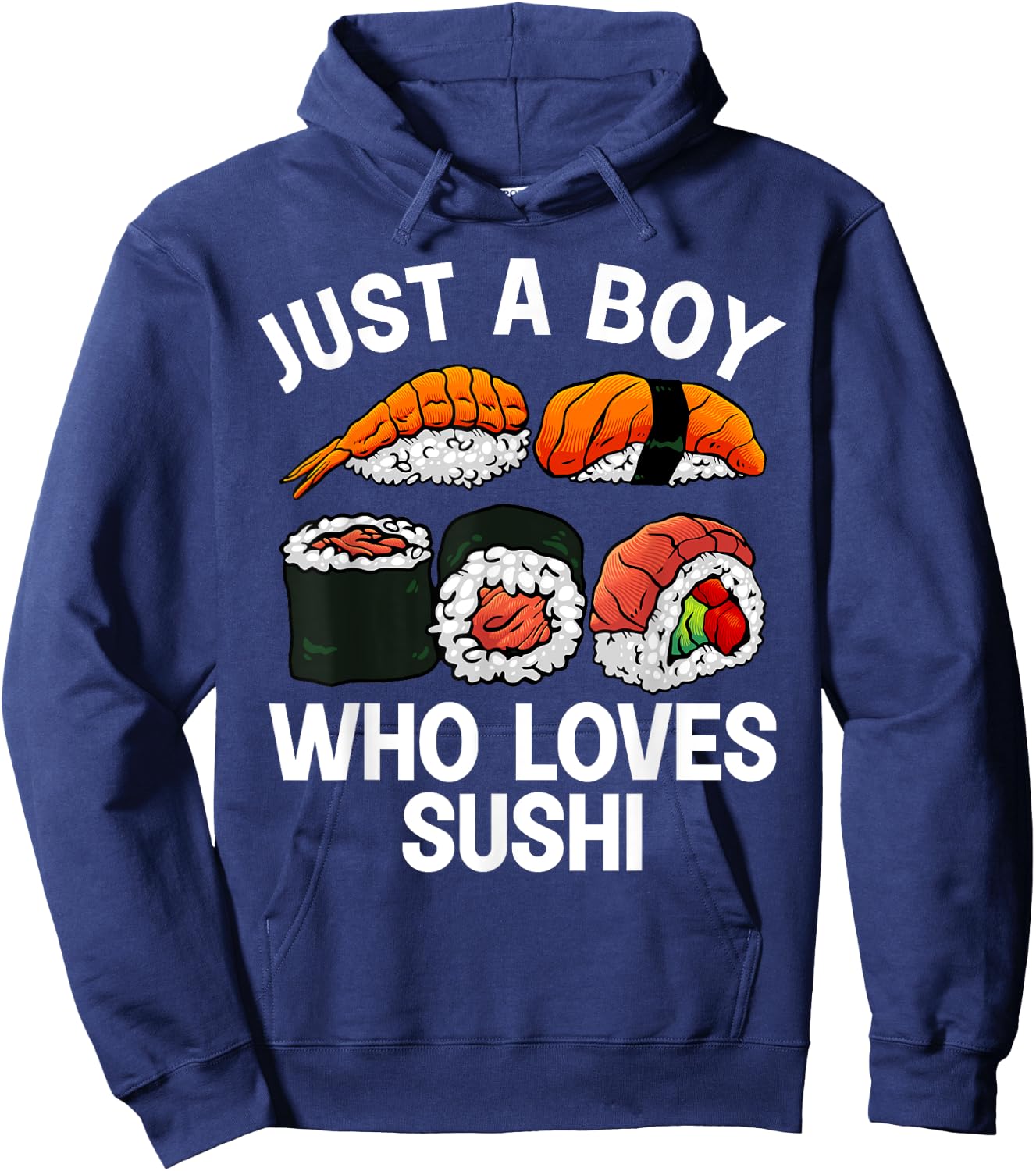 Cute Sushi Design Boys Japanese Sushi Roll Lover Hoodie - Hoodie | Navy