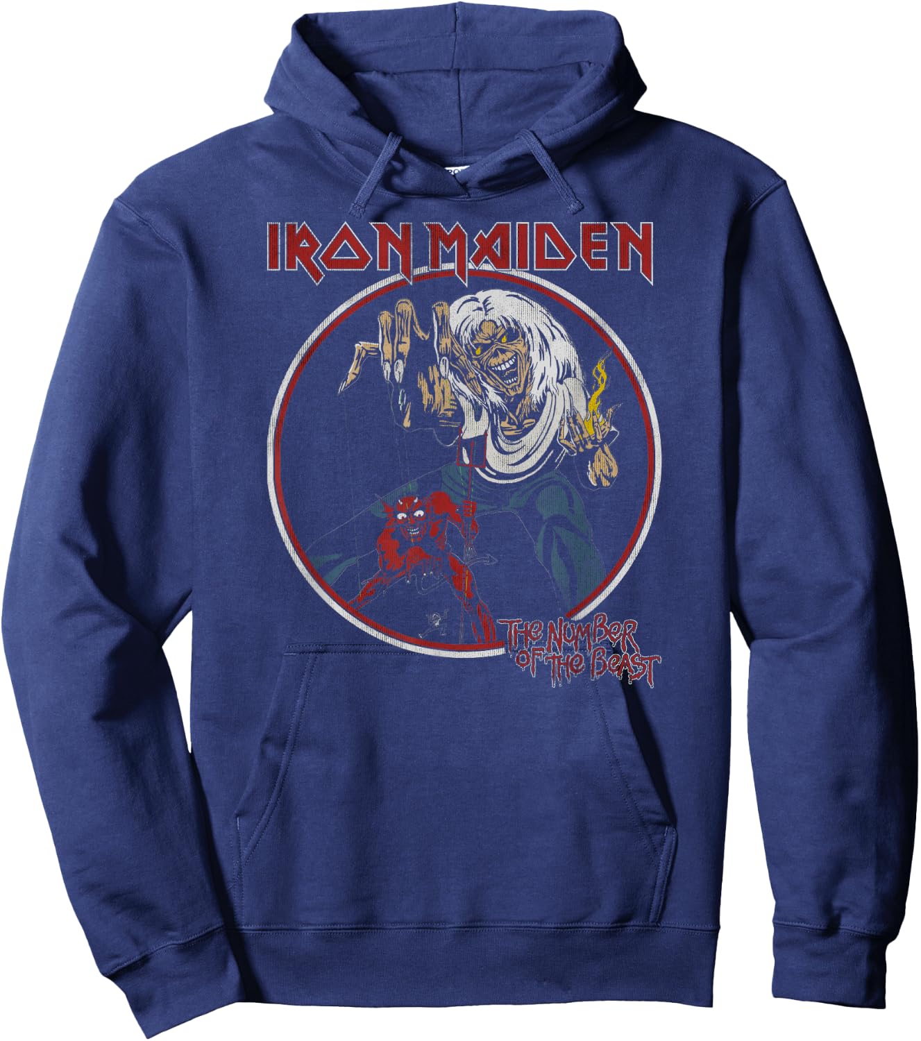 Iron Maiden - Number of the Beast Vintage Hoodie - Hoodie | Navy