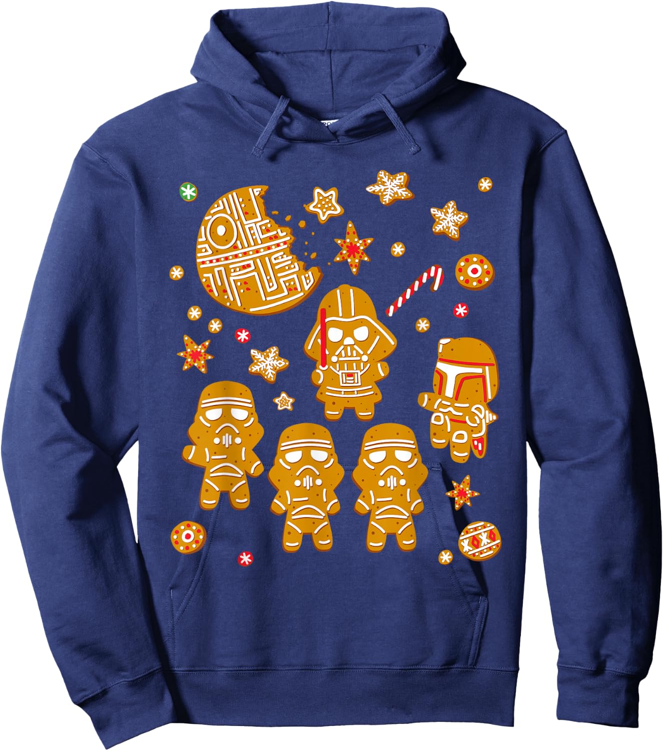 Star Wars Gingerbread Cookies Galactic Empire Holiday Hoodie - Hoodie | Navy