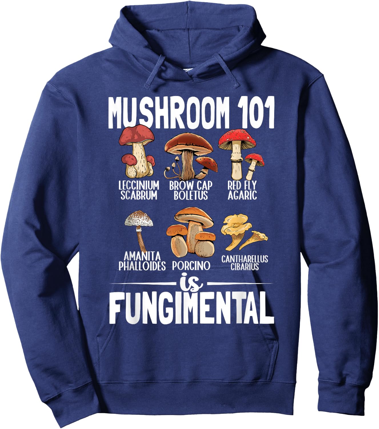 Funny Mushroom 101 is Fungimental Mycologist Mushrooms Hoodie - Hoodie | Navy