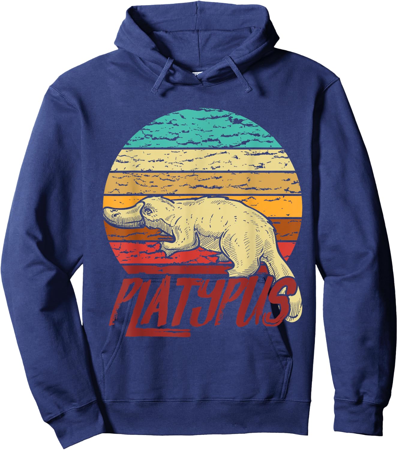 Duck Billed Men Boys Kids Australia Sunset Platypus Hoodie - Hoodie | Navy