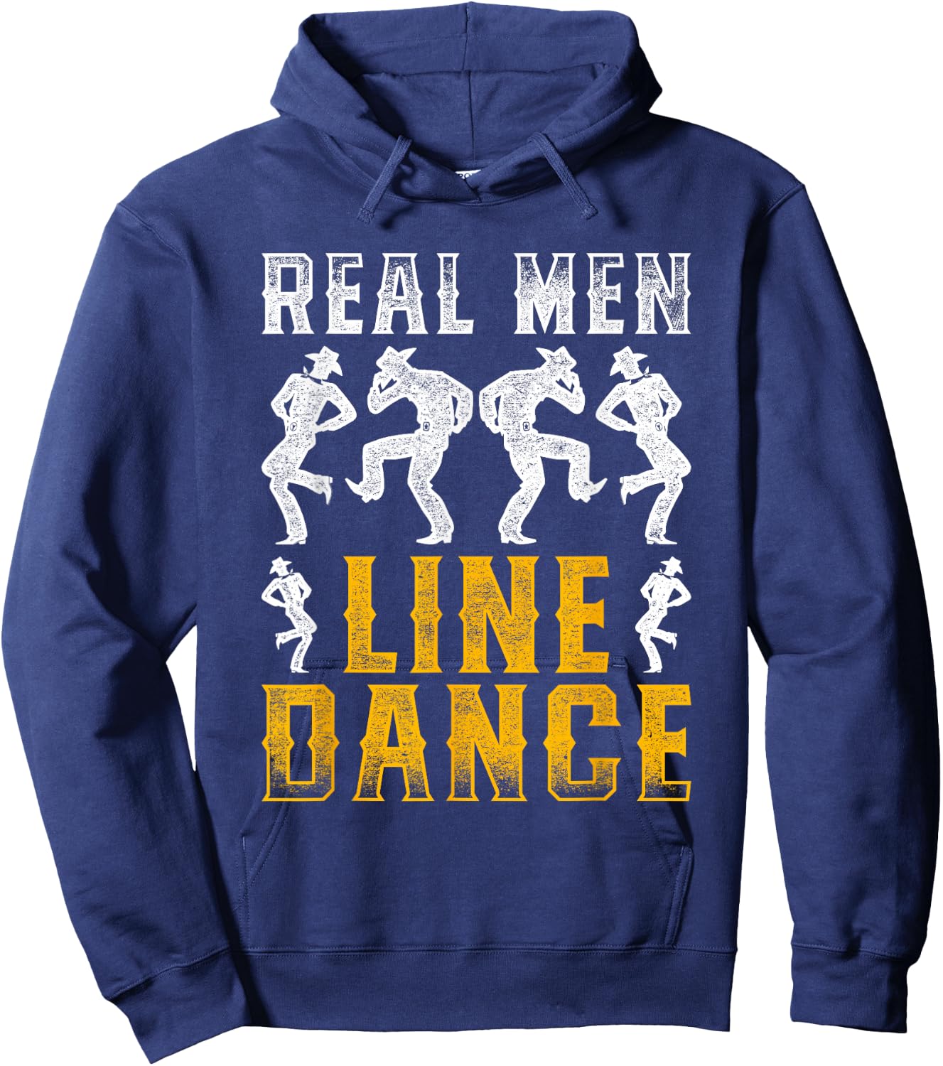 Real Men Line Dance Hoodie - Hoodie | Navy