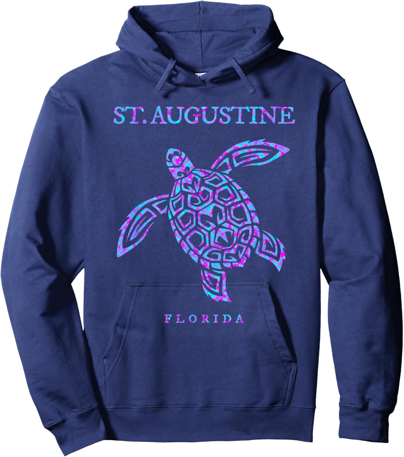 St. Augustine Florida Sea Turtle Beach Vacation Souvenir Hoodie - Hoodie | Navy