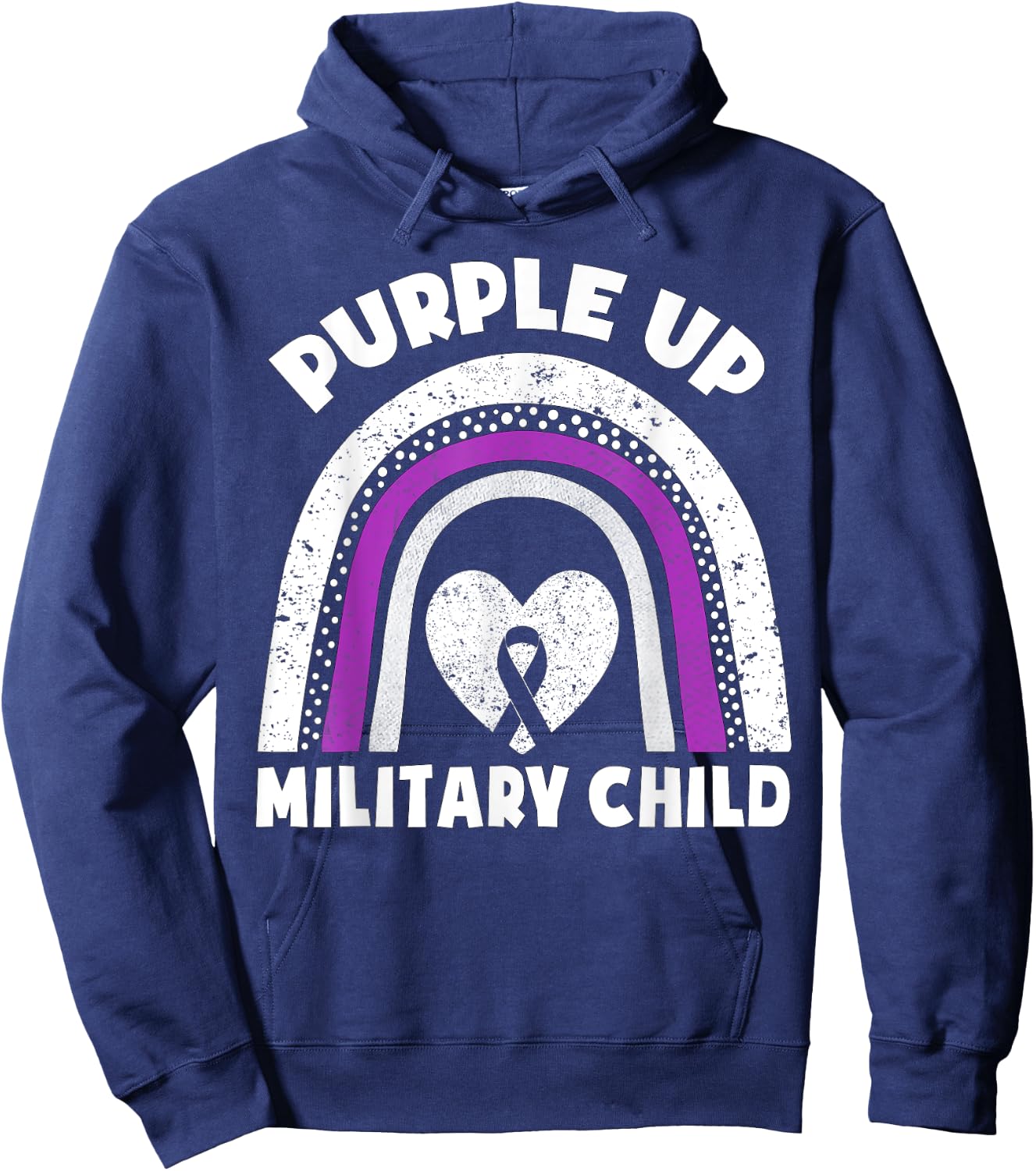Purple Up For Military Kids Month Of The Military Child Cute Hoodie - Hoodie | Navy