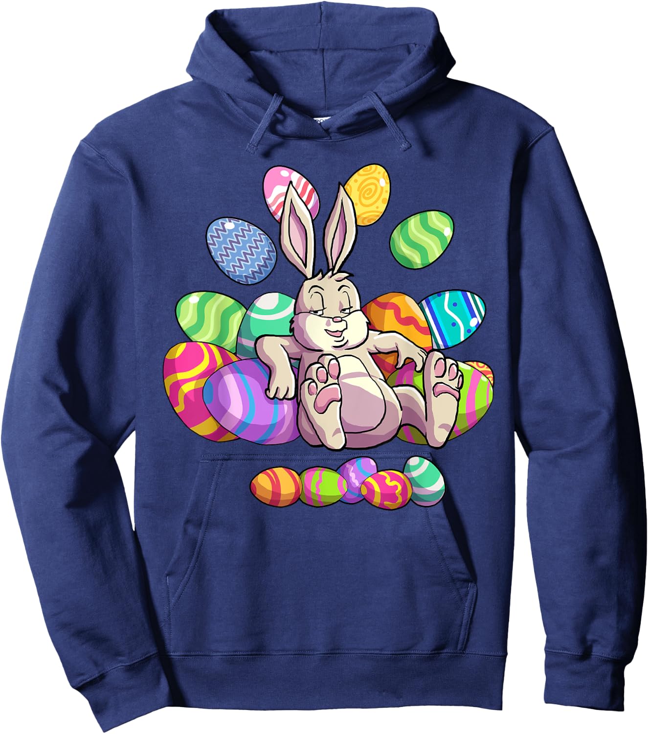 Funny Easter Shirt Girls Boys Toddler Easter Bunny Hoodie - Hoodie | Navy