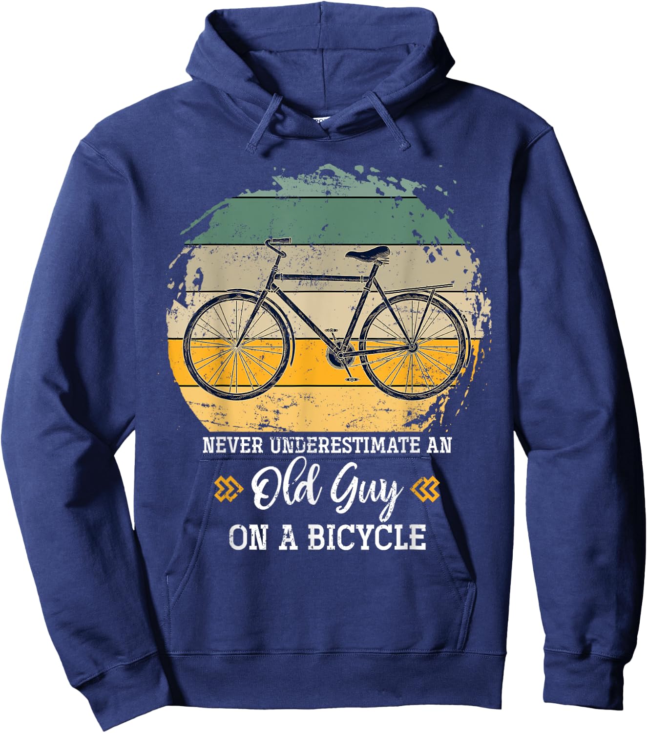 Retired Old Men Biker Cycling Retirement Gift Biking Bicycle Hoodie - Hoodie | Navy