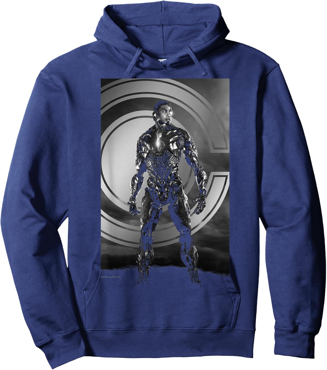 DC Comics Justice League Snyder Cut Cyborg Poster Hoodie - Hoodie | Navy