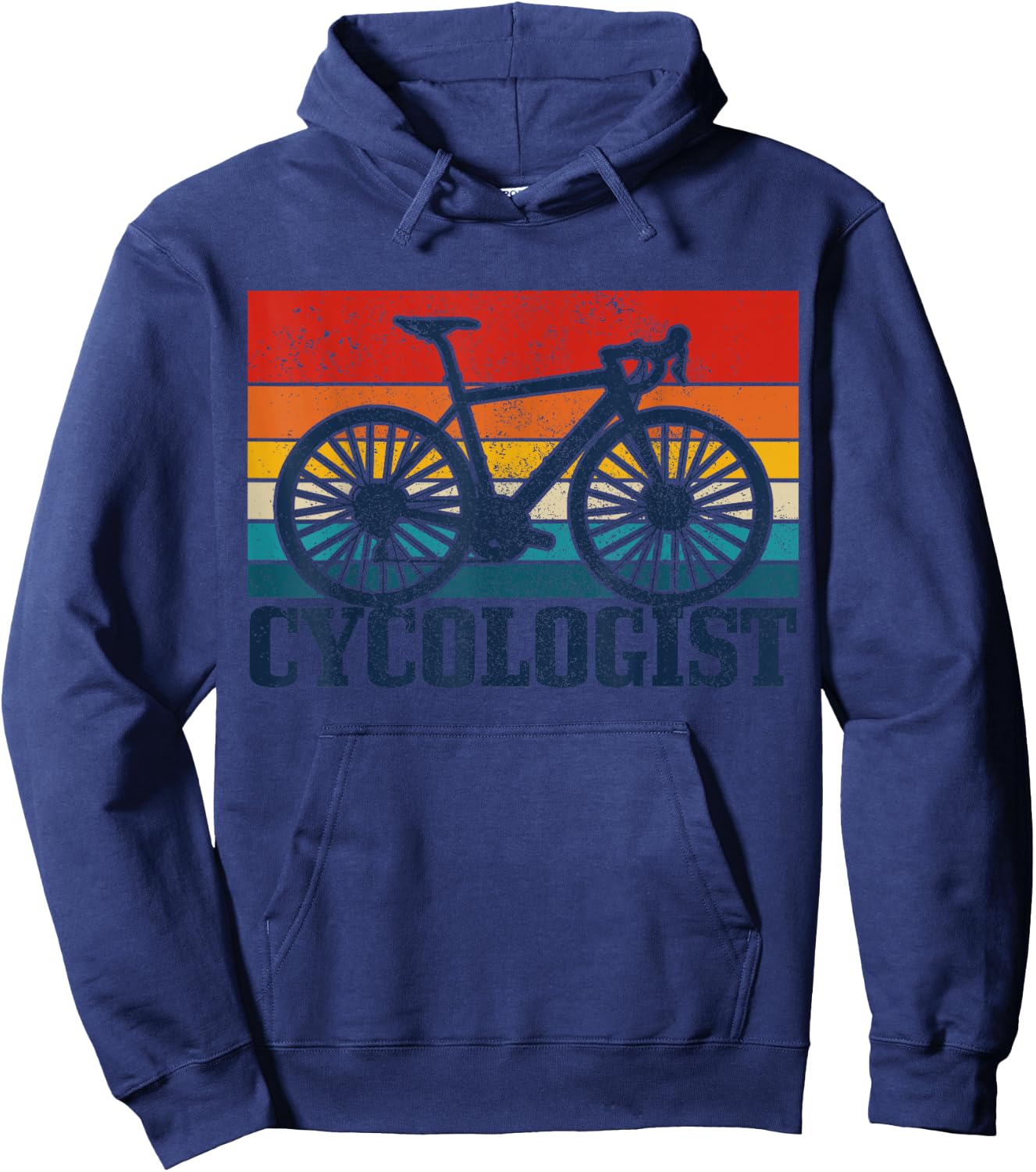 Road Bike Vintage Cycologist Funny Road Cyclist Gift Hoodie - Hoodie | Navy