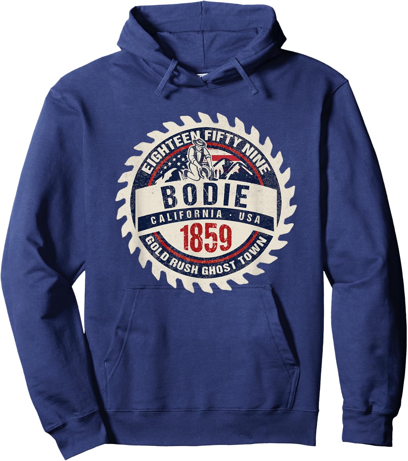 Bodie California USA Historic Gold Rush Ghost Town Souvenir Hoodie - Hoodie | Navy