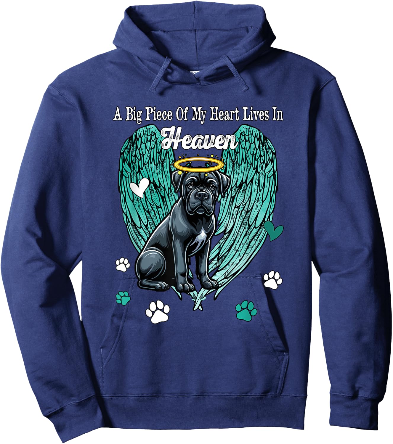 Heart Lives In Heaven Costume Cane Corso Memories Owner Hoodie - Hoodie | Navy
