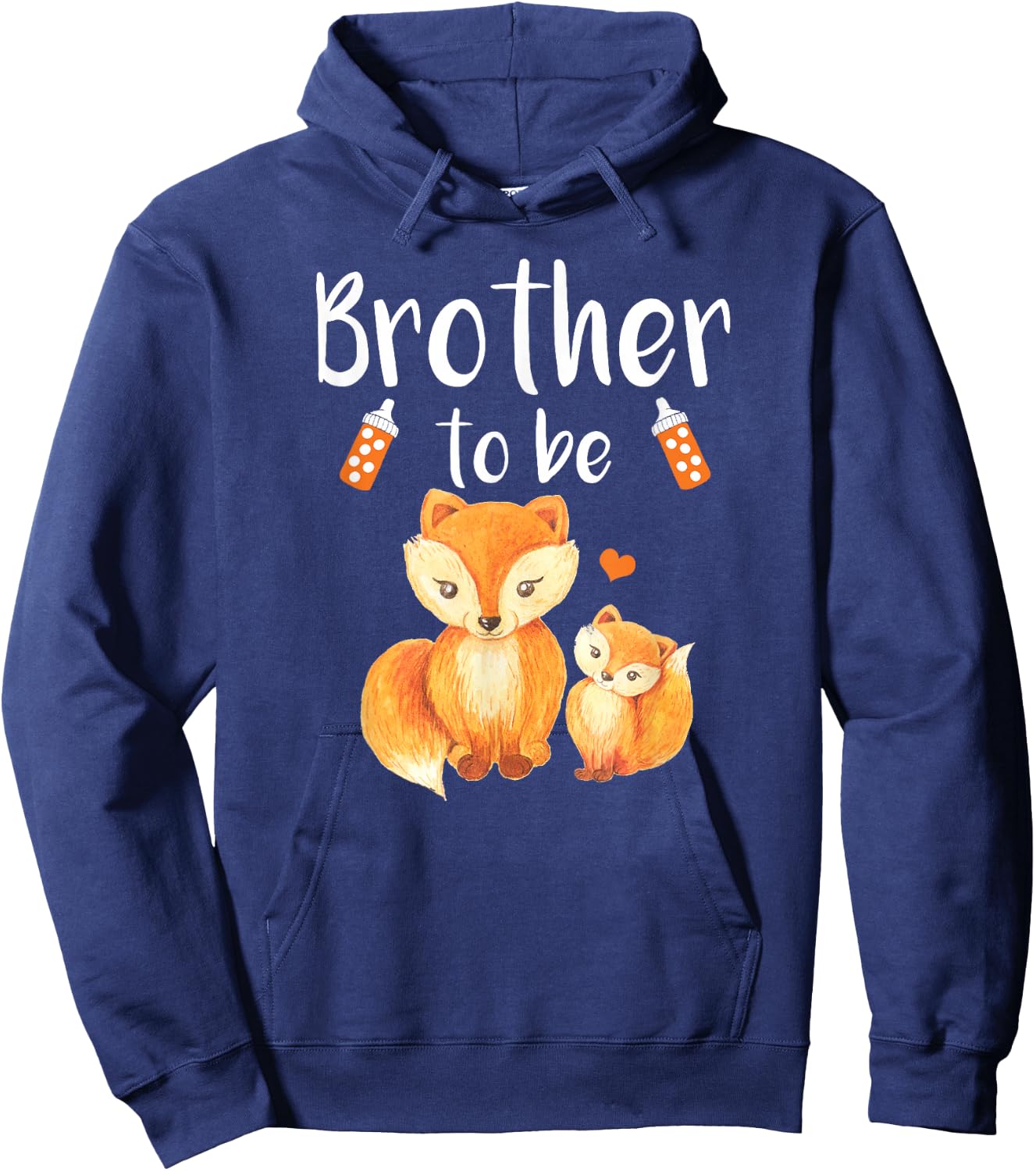 Brother To Be Fox Baby Shower Cute Forest Animal Hoodie - Hoodie | Navy