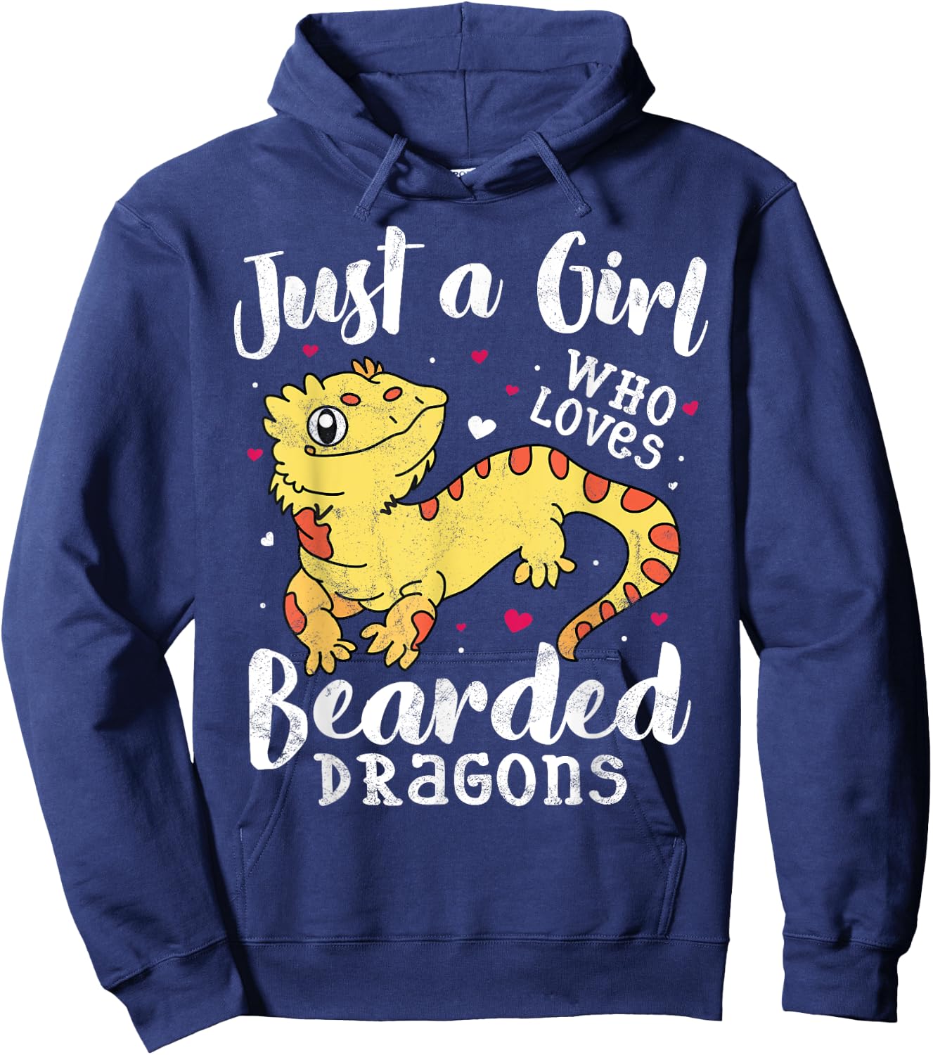 Just a girl, the bearded dragon women's children's mum Hoodie - Hoodie | Navy