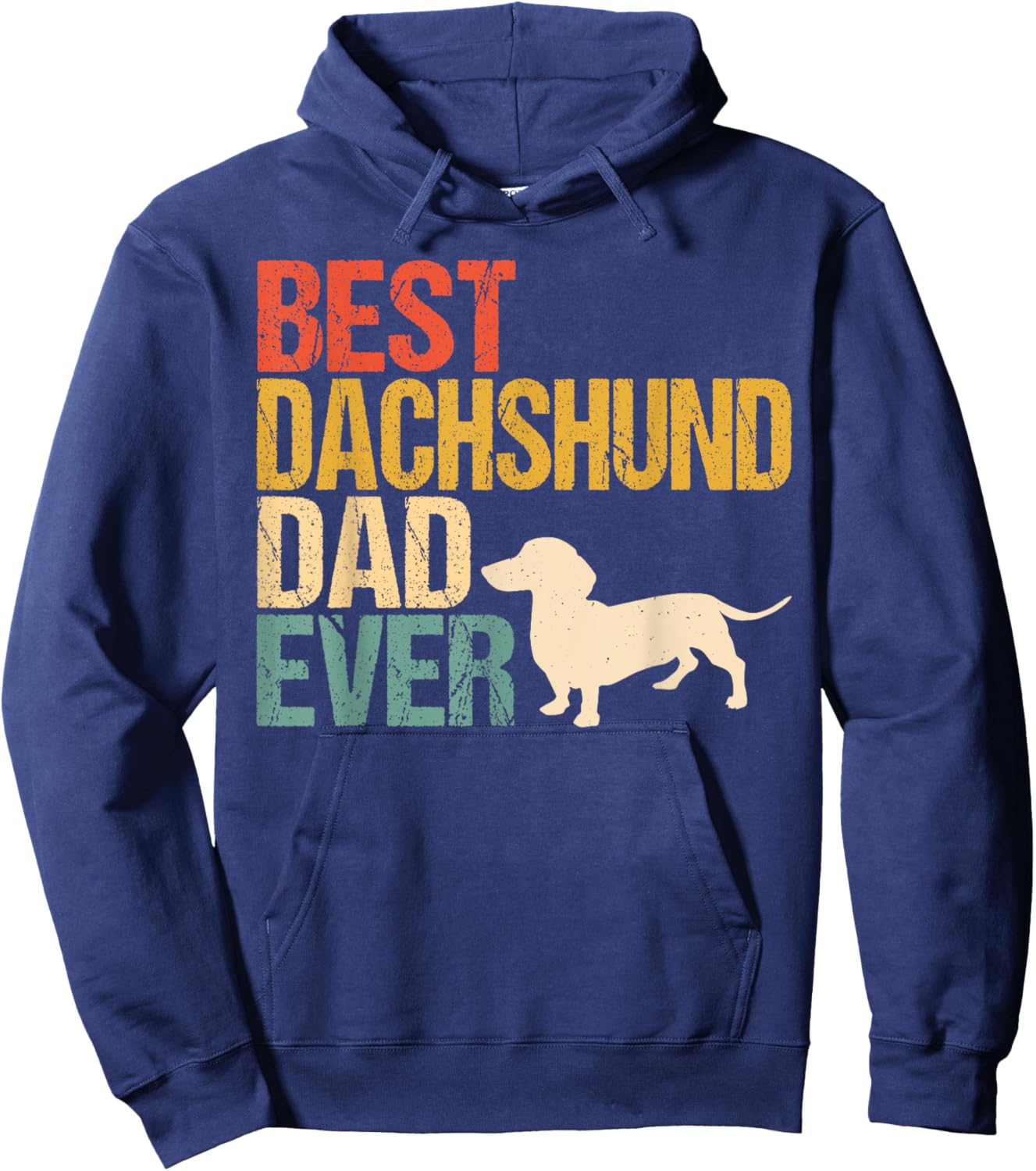 Best Dachshund Dad Doxie Dad Dor Father's Day Hoodie - Hoodie | Navy