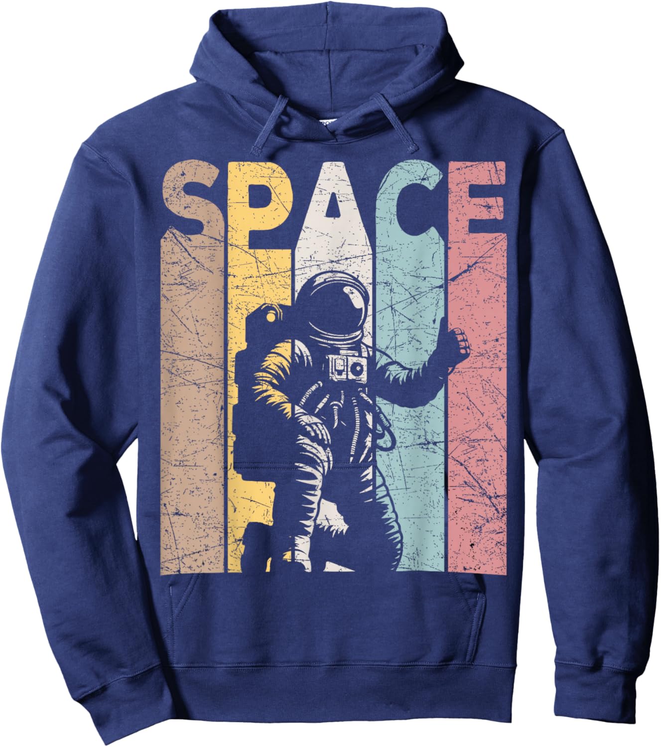 Space Vintage Outer Space Retro Space Nerd Hoodie - Hoodie | Navy