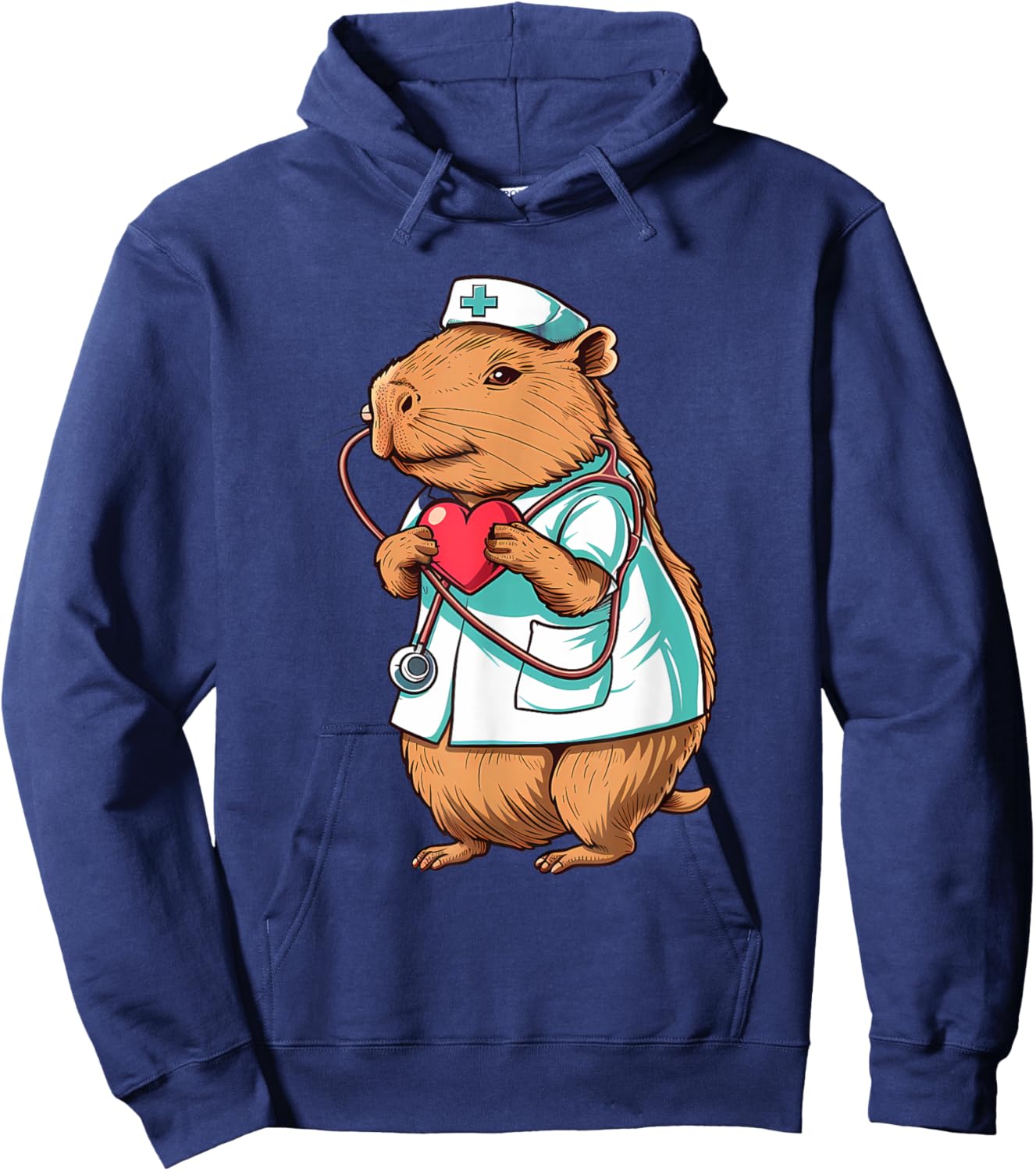 Doctor Capybara Lover Capybara Nurse Healthcare Nursing Hoodie - Hoodie | Navy