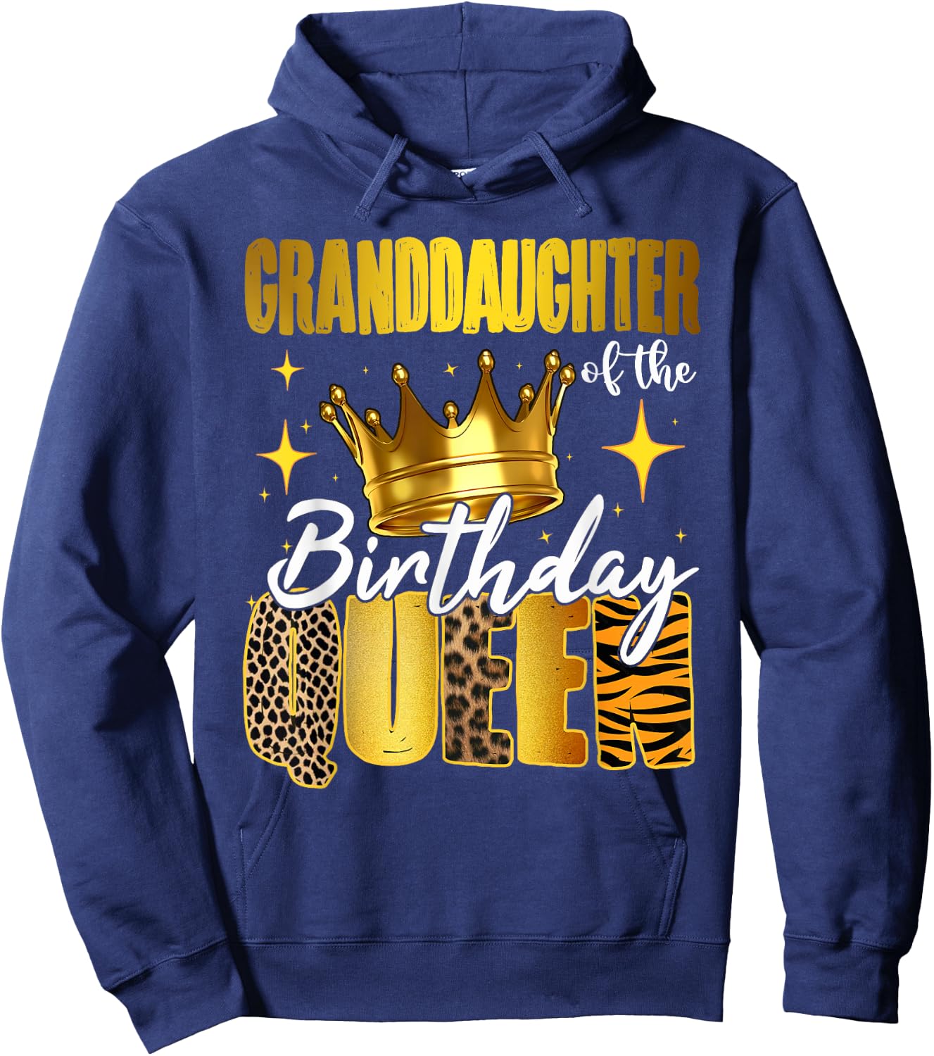 Granddaughter Of The Birthday Queen Women Bday Party Gift Hoodie - Hoodie | Navy