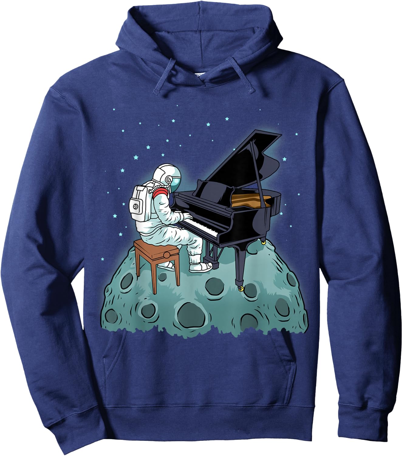 Grand Piano Kids Pianist Gift Astronaut Music Piano Hoodie - Hoodie | Navy