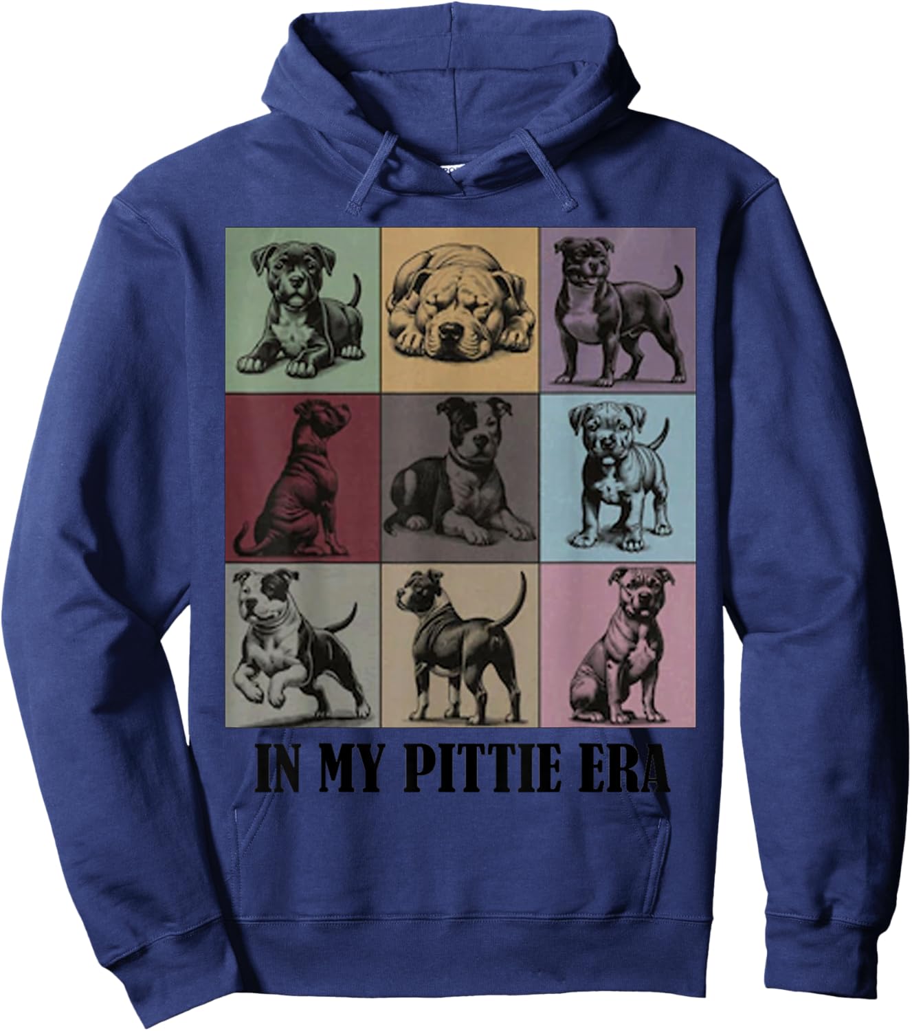 funny Dog Mama Quote In My Pitbull Pittie Era Cool Pitbull Men Women Hoodie - Hoodie | Navy