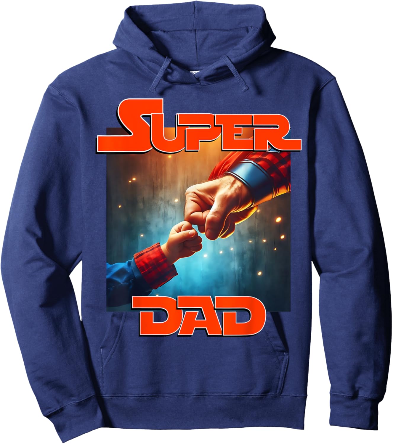 Superdad Father's Day fist Bump Hoodie - Hoodie | Navy