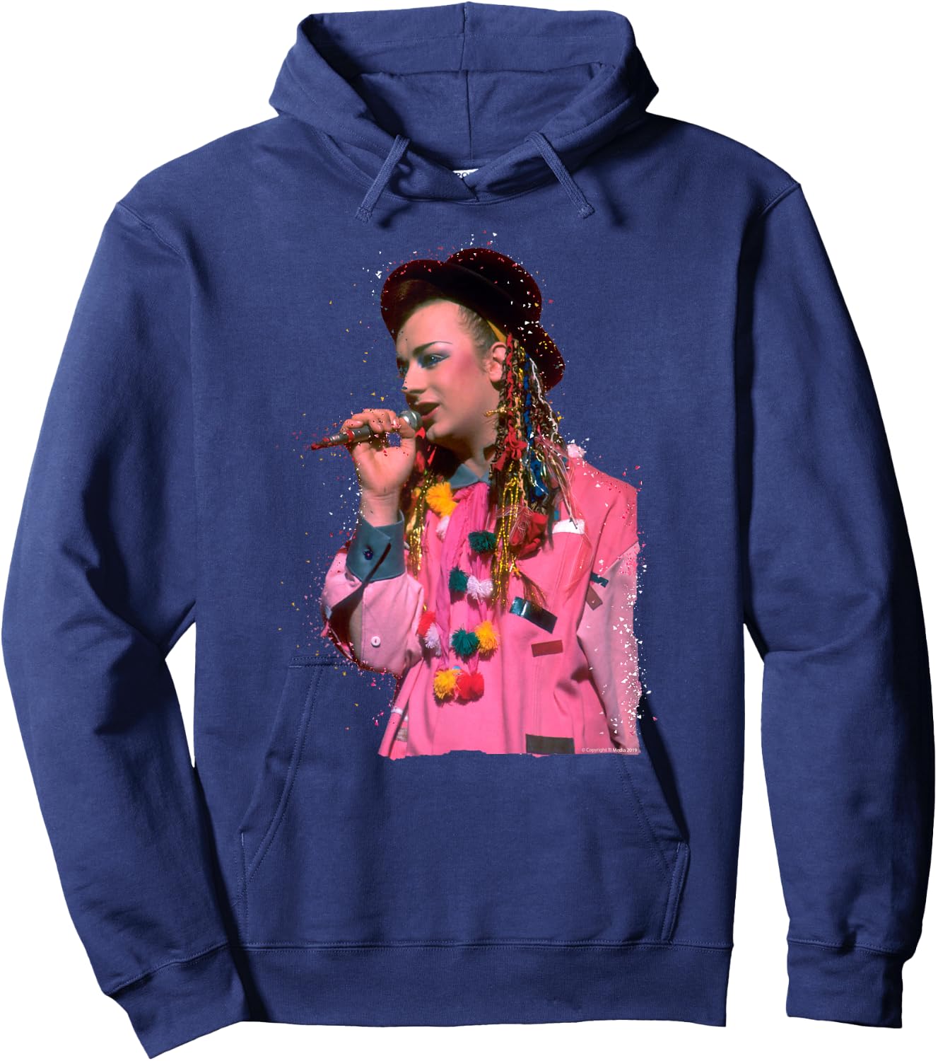 TV Times Boy George 80s Particle Effect Hoodie - Hoodie | Navy