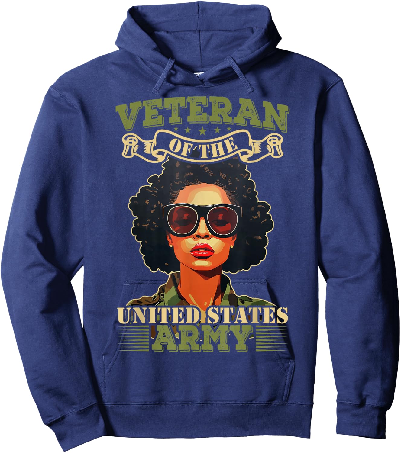 Veteran Of The United States Soldier Outfit Rockabilly Woman Hoodie - Hoodie | Navy
