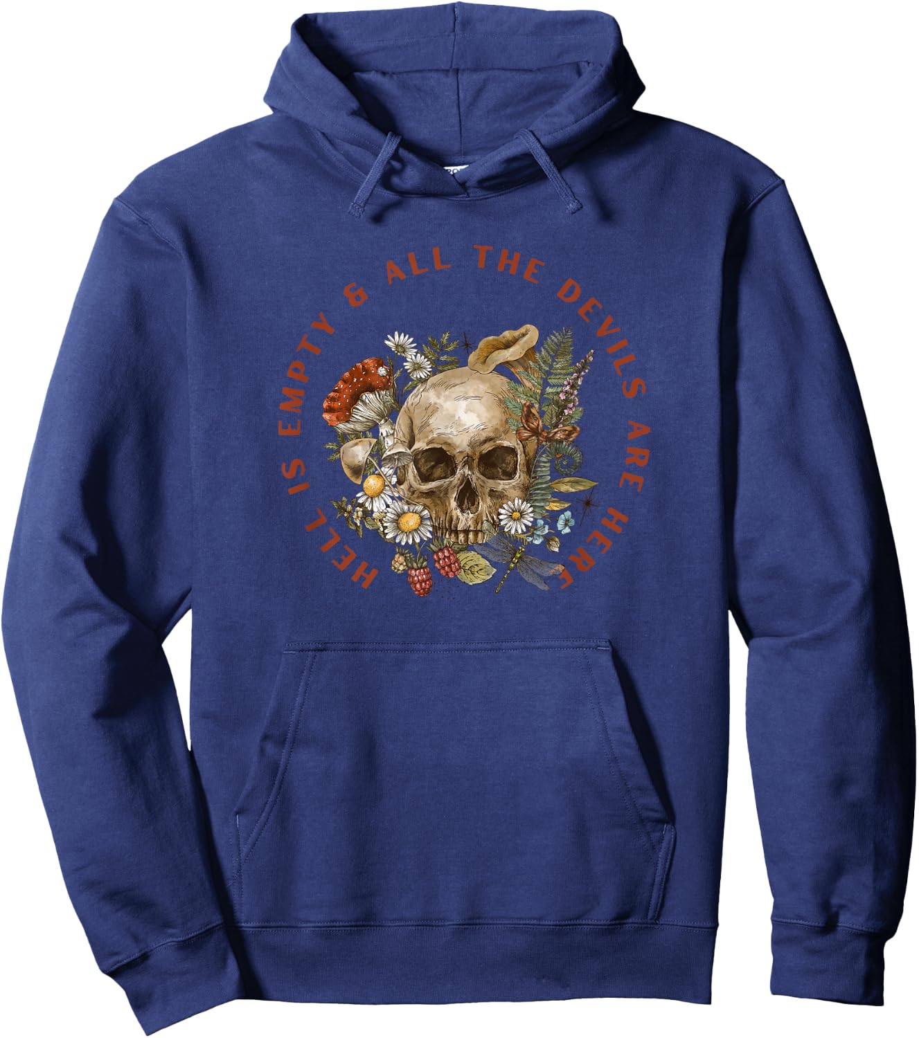 Hell is Empty & All the Devils are Here - Shakespeare Quote Hoodie - Hoodie | Navy