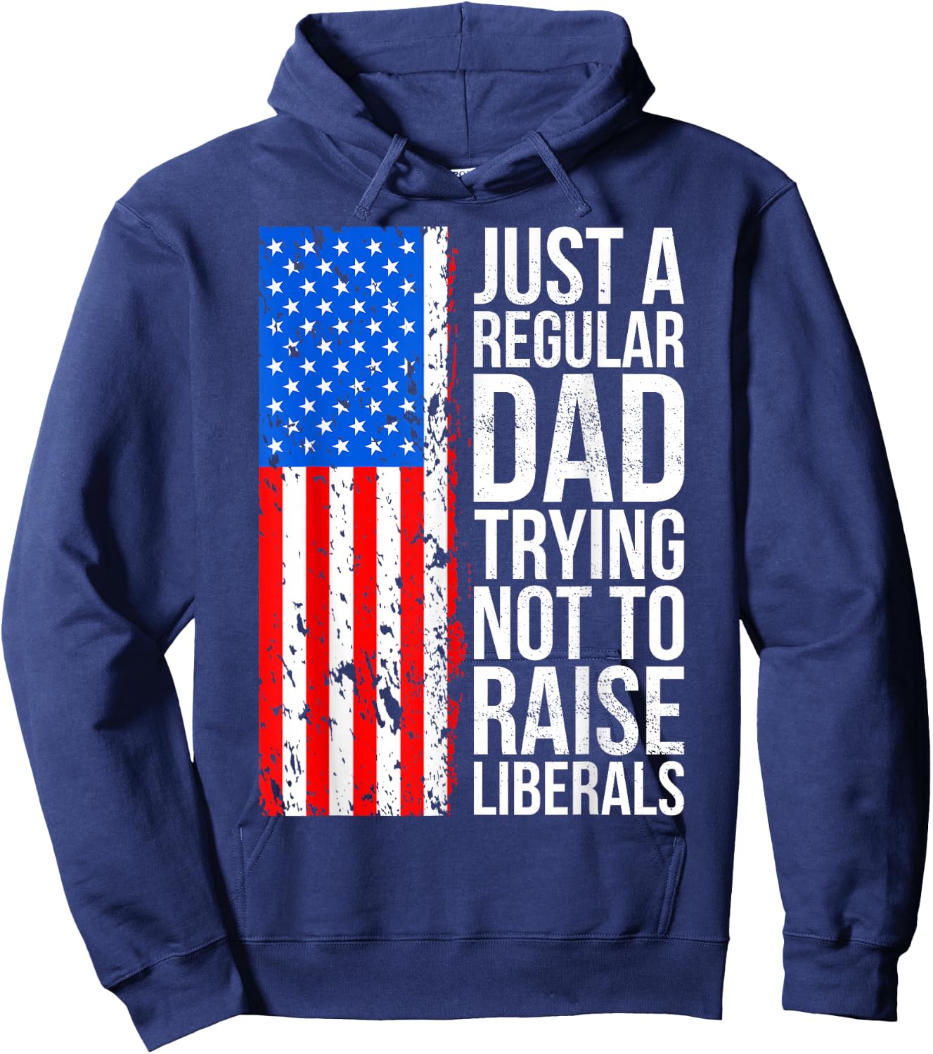 Anti-Liberal Just A Regular Dad Trying Not to Raise Liberals Hoodie - Hoodie | Navy