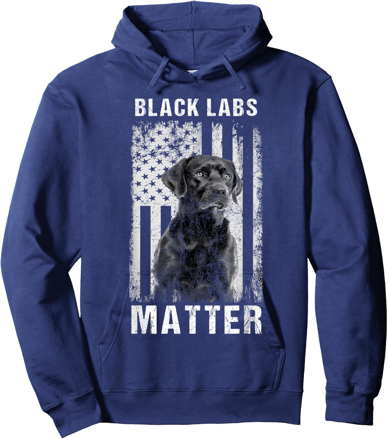 Black Labs Matter Labrador Retriever Hoodie - Hoodie | Navy
