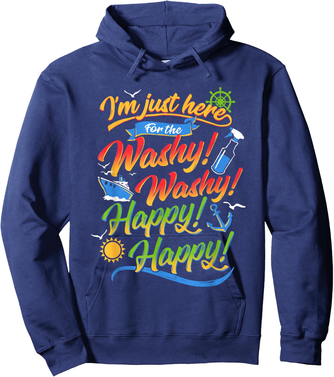 Washy Funny Family Cruise Ship Vacation Cruising 2020 Trip Hoodie - Hoodie | Navy